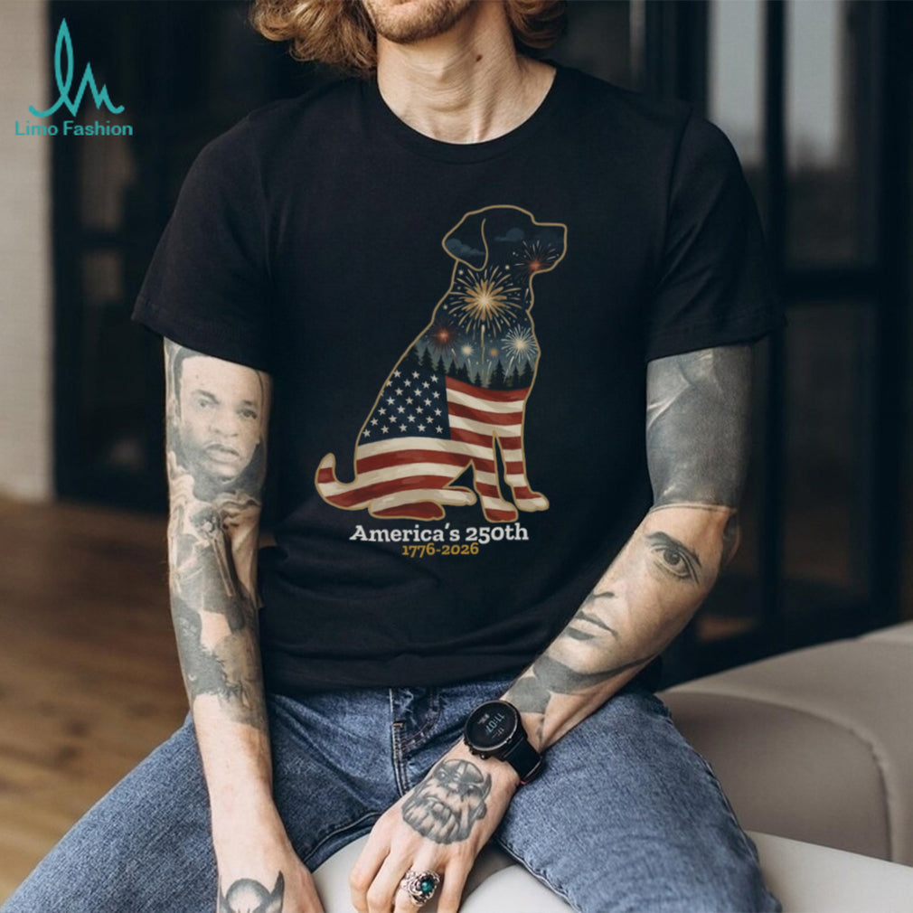 Patriotic Labrador America 250th Anniversary Fireworks Shirt
