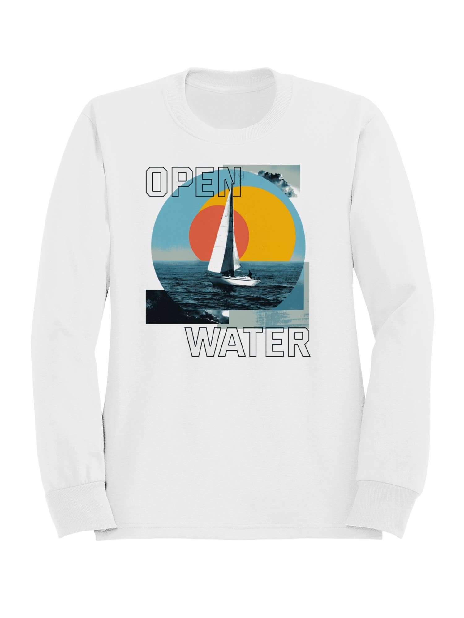Open Water Sailboat Sunrise Art Women's Sweatshirt T-Shirts, Hoodie | PodTeesHub.com