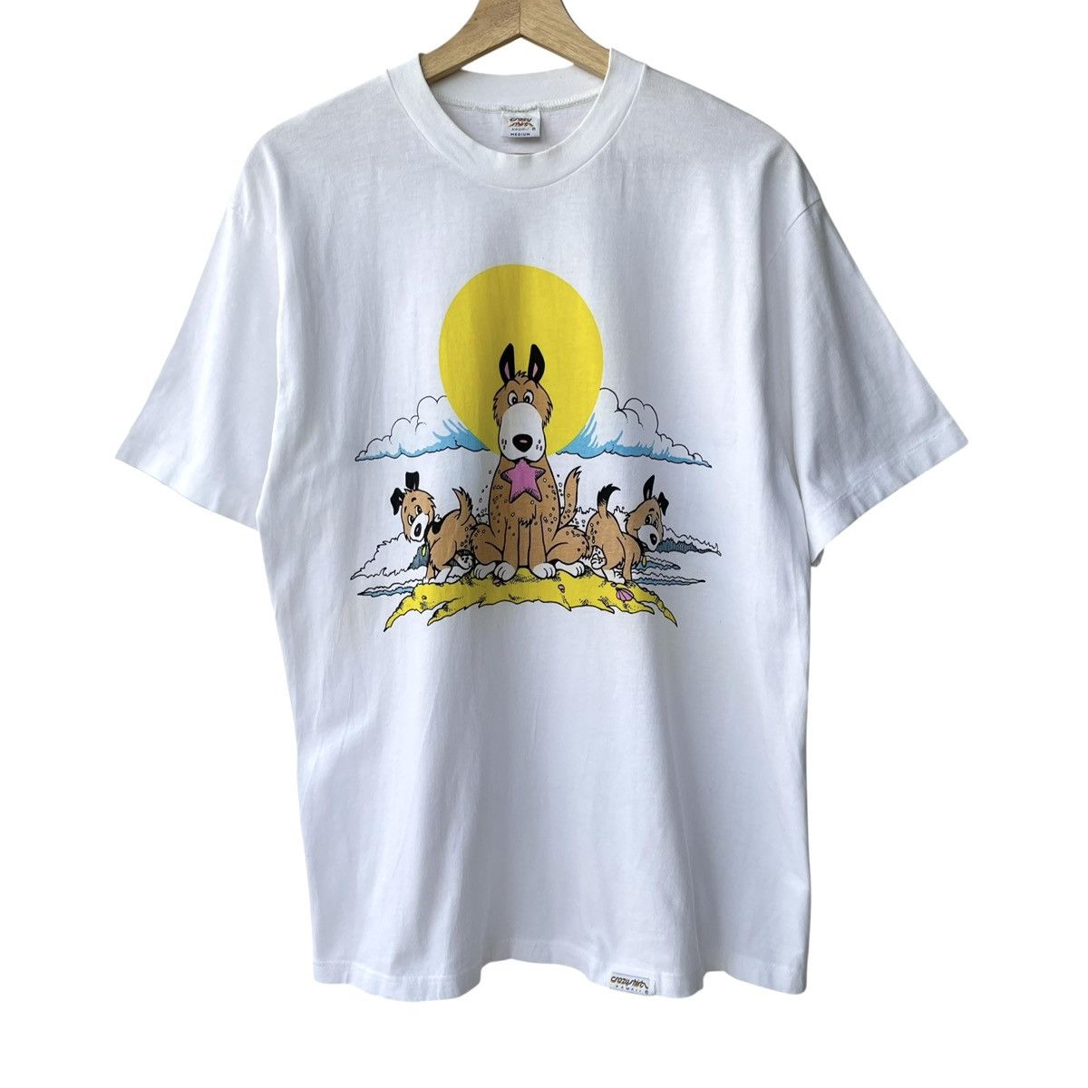 Vintage Crazy Shirts Hawaii Vintage 1980s Fujitake Dogs Printed Tee Hoodie, Sweatshirt | PodTeesHub.com