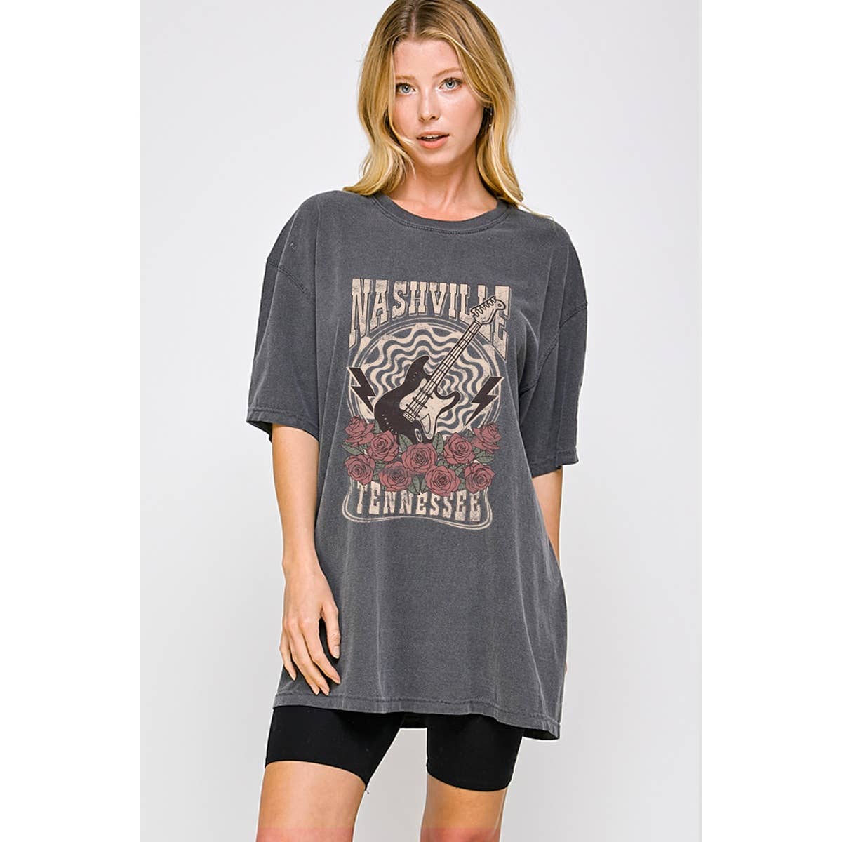 Nashville Vintage Graphic Oversized Tee Hoodie, Sweatshirt | PodTeesHub.com