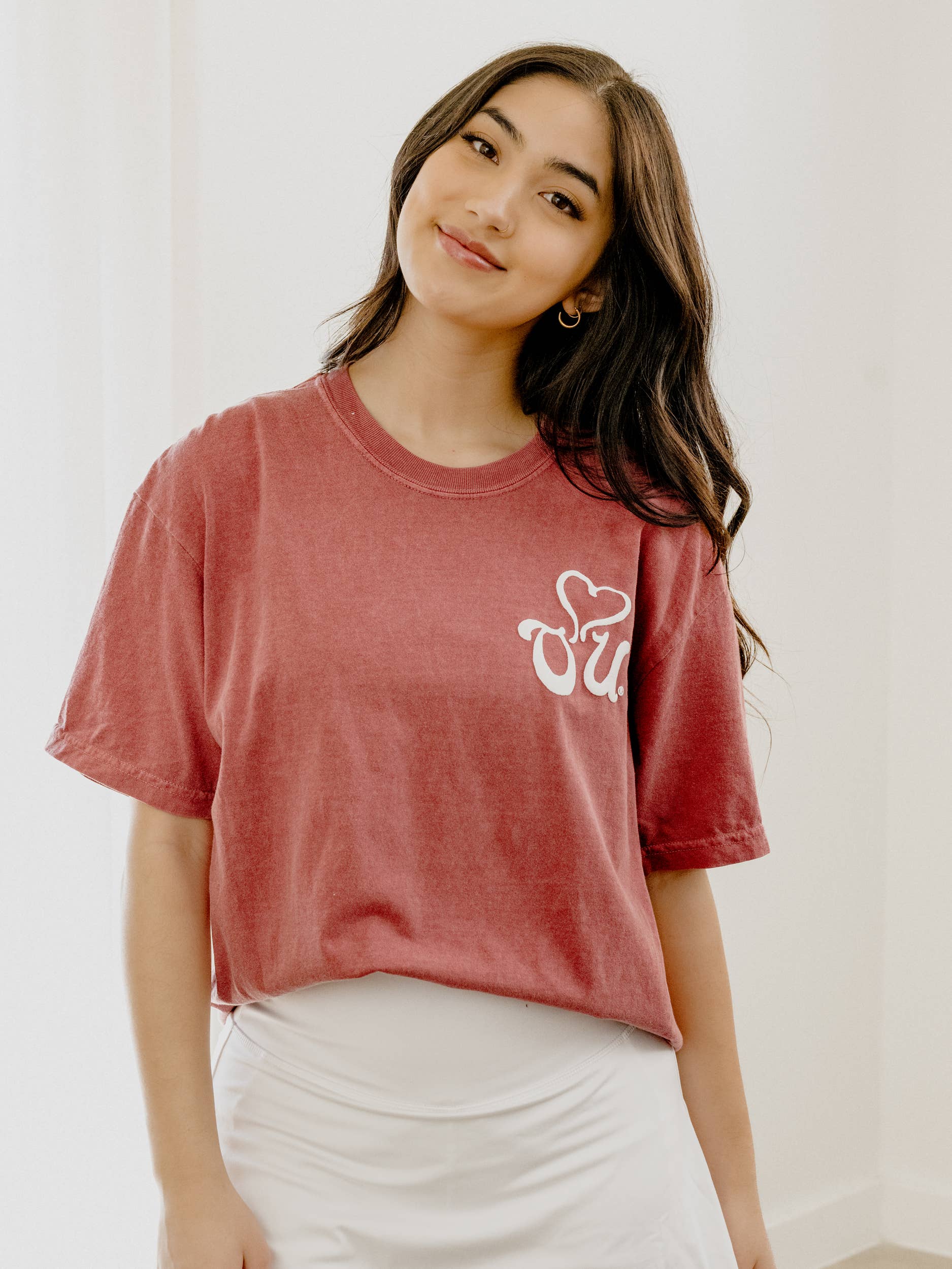 Ou Sooners Lyric Puff Ink Crimson Comfort Colors Tee Hoodie, Sweatshirt | PodTeesHub.com