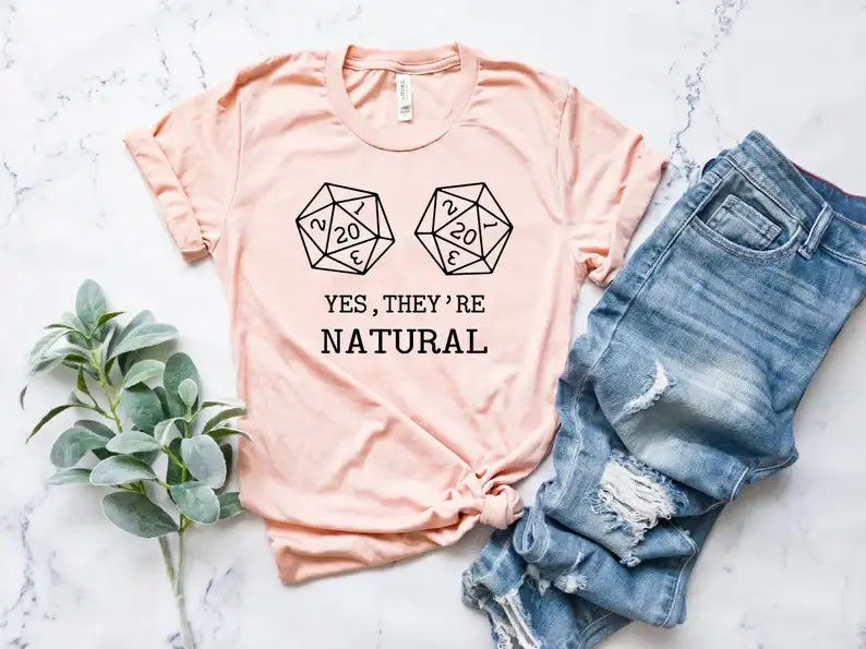 Yes They're Natural D&D T-Shirt Hoodie, Sweatshirt | PodTeesHub.com