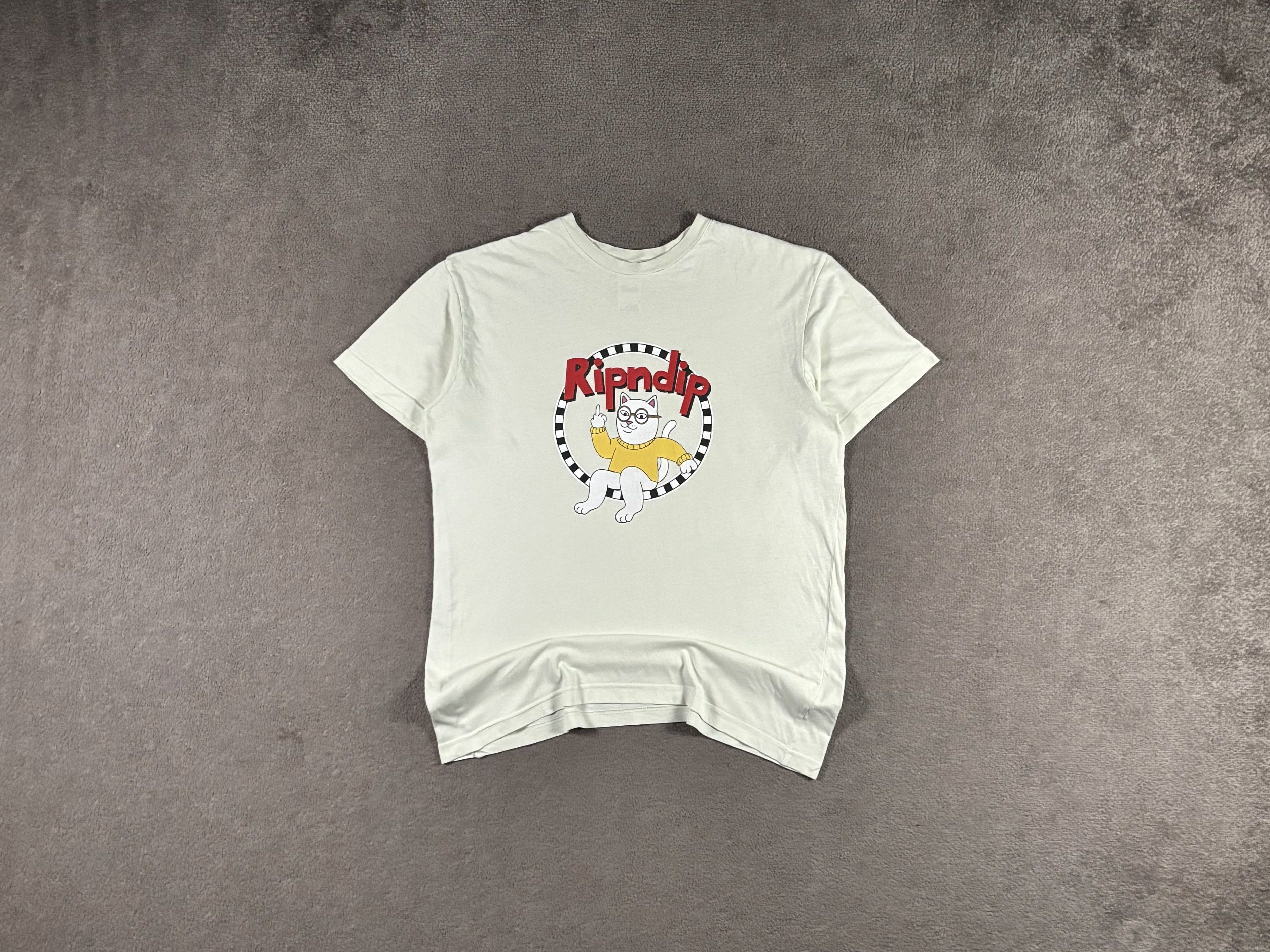 Ripndip M Yellow Cat Print Cotton Funny T Shirt Hoodie, Sweatshirt | PodTeesHub.com