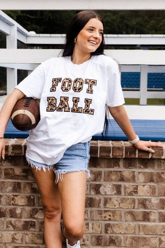 Football Leopard Patchwork Tee Hoodie, Sweatshirt | PodTeesHub.com
