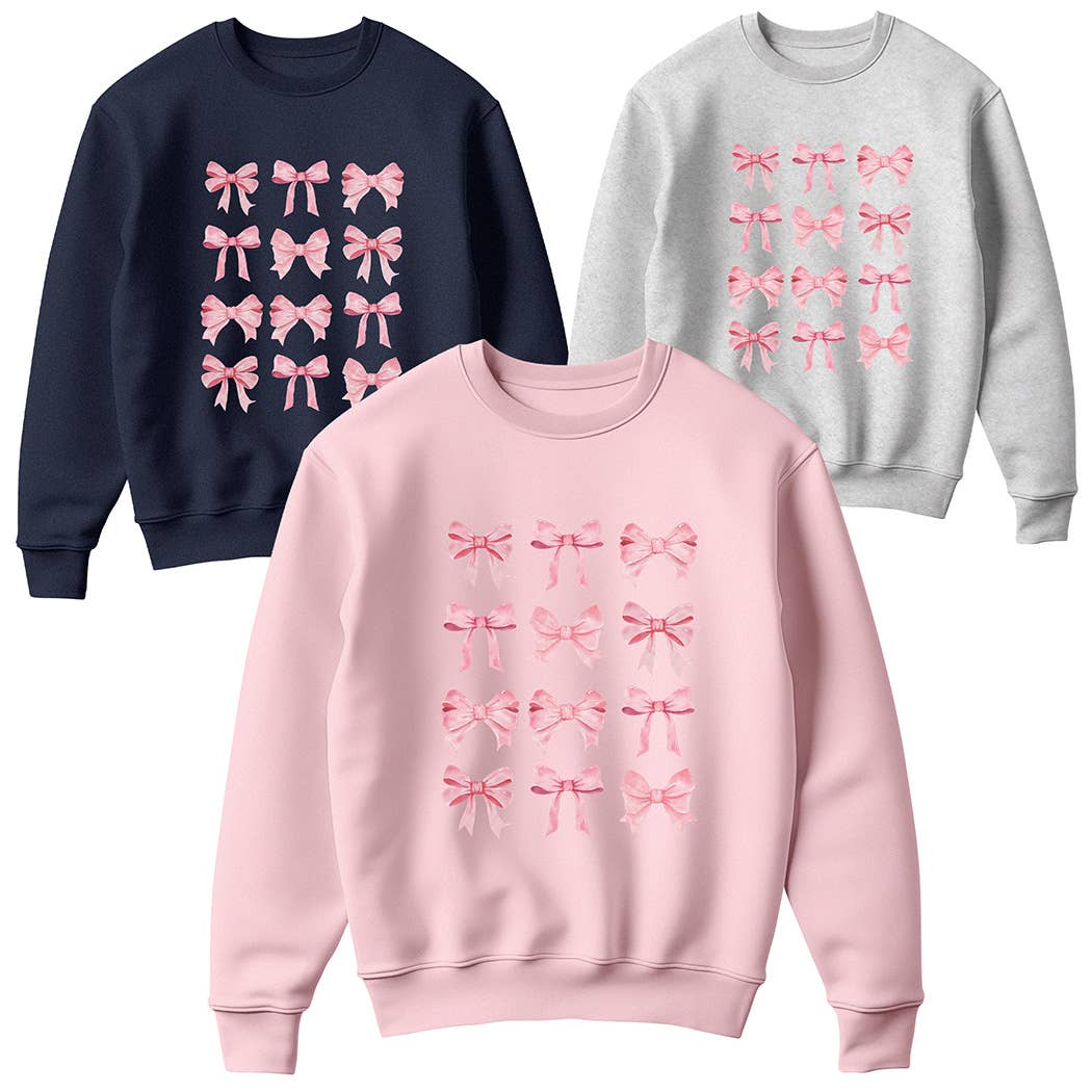 Diverse Ribbon Bow Print Fleece Sweatshirt T-Shirts, Hoodie | PodTeesHub.com