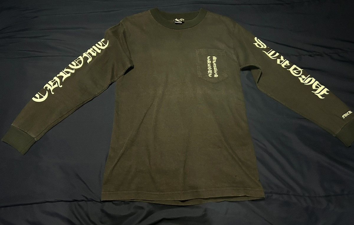 Hearts Chrome Hearts Long Sleeve Old Script 90s T-Shirts, Hoodie, Sweatshirt | PodTeesHub.com