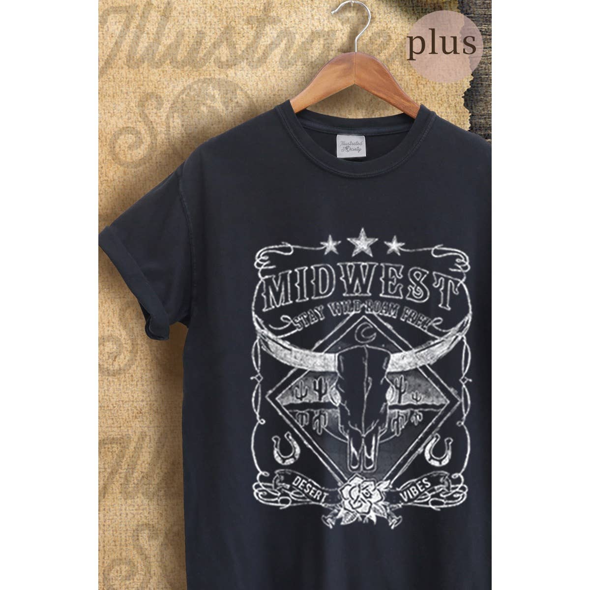 Midwest  Vintage Graphic  Tee  Plus Hoodie, Sweatshirt | PodTeesHub.com
