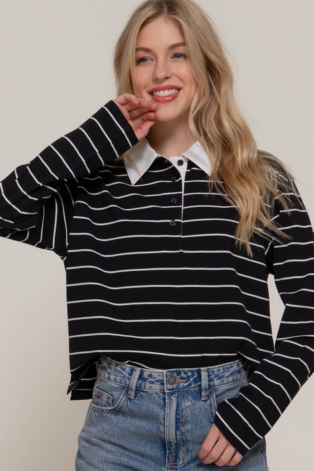 ....0905 Long Sleeve Y/D Stripe Cotton Polo Shirt SI-28673 Hoodie, Sweatshirt | PodTeesHub.com