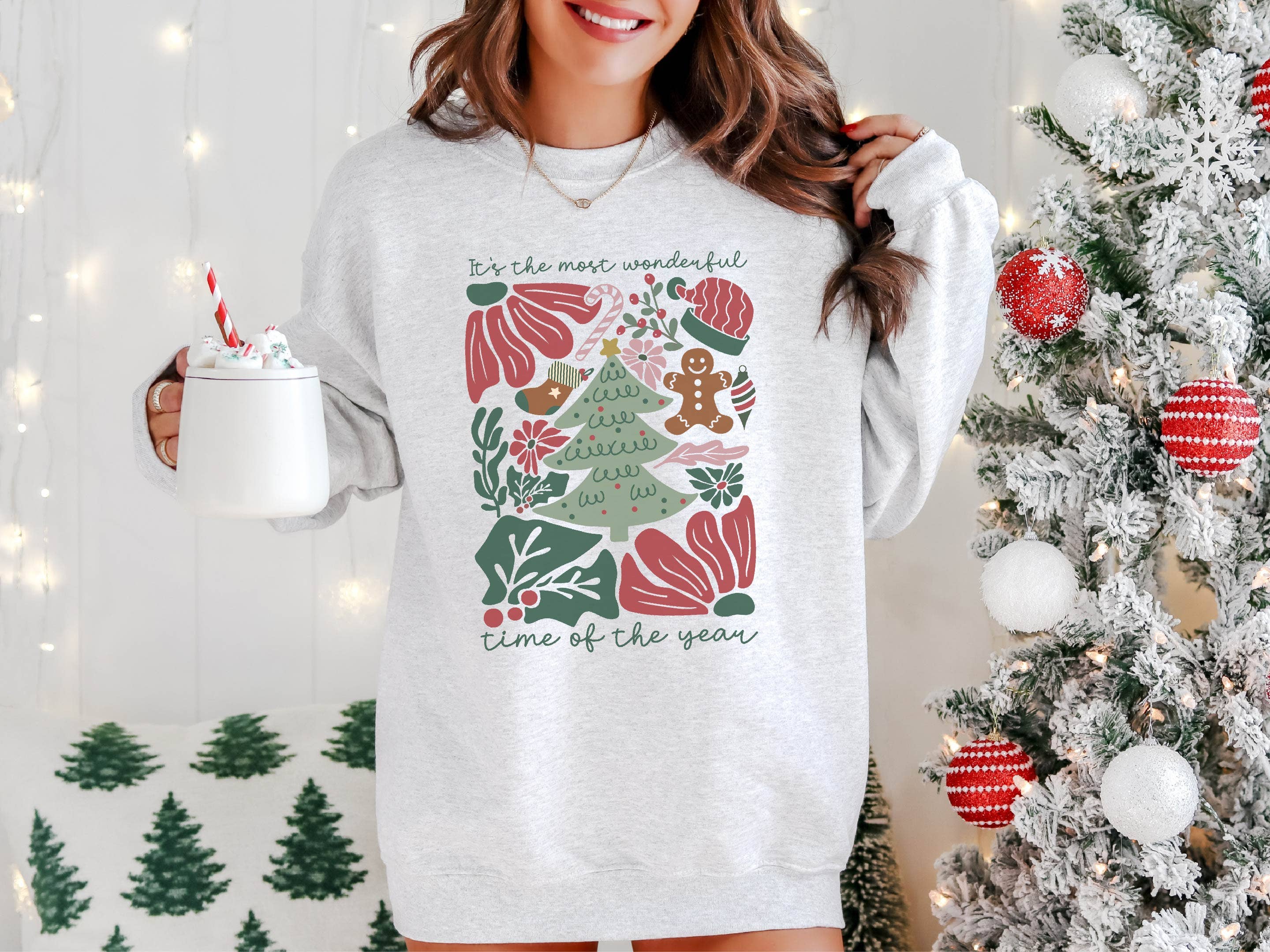 Christmas Sweatshirt, Christmas Apparel, Boho Christmas T-Shirts, Hoodie | PodTeesHub.com