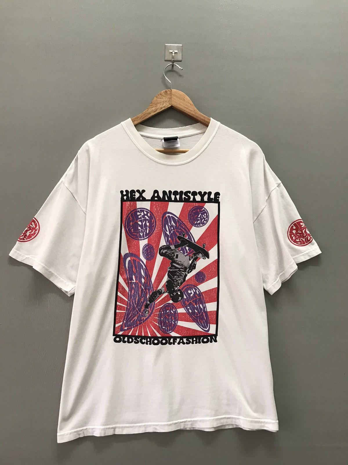 Vintage 90s Skate Hex Antistyle Distressed Tee Hoodie, Sweatshirt | PodTeesHub.com