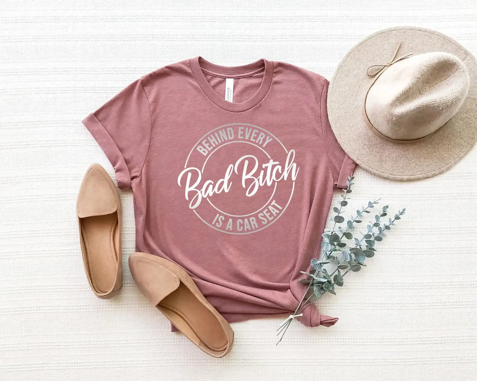 Behind Every Bad Bitch Is A Car-Seat T-Shirt Hoodie, Sweatshirt | PodTeesHub.com