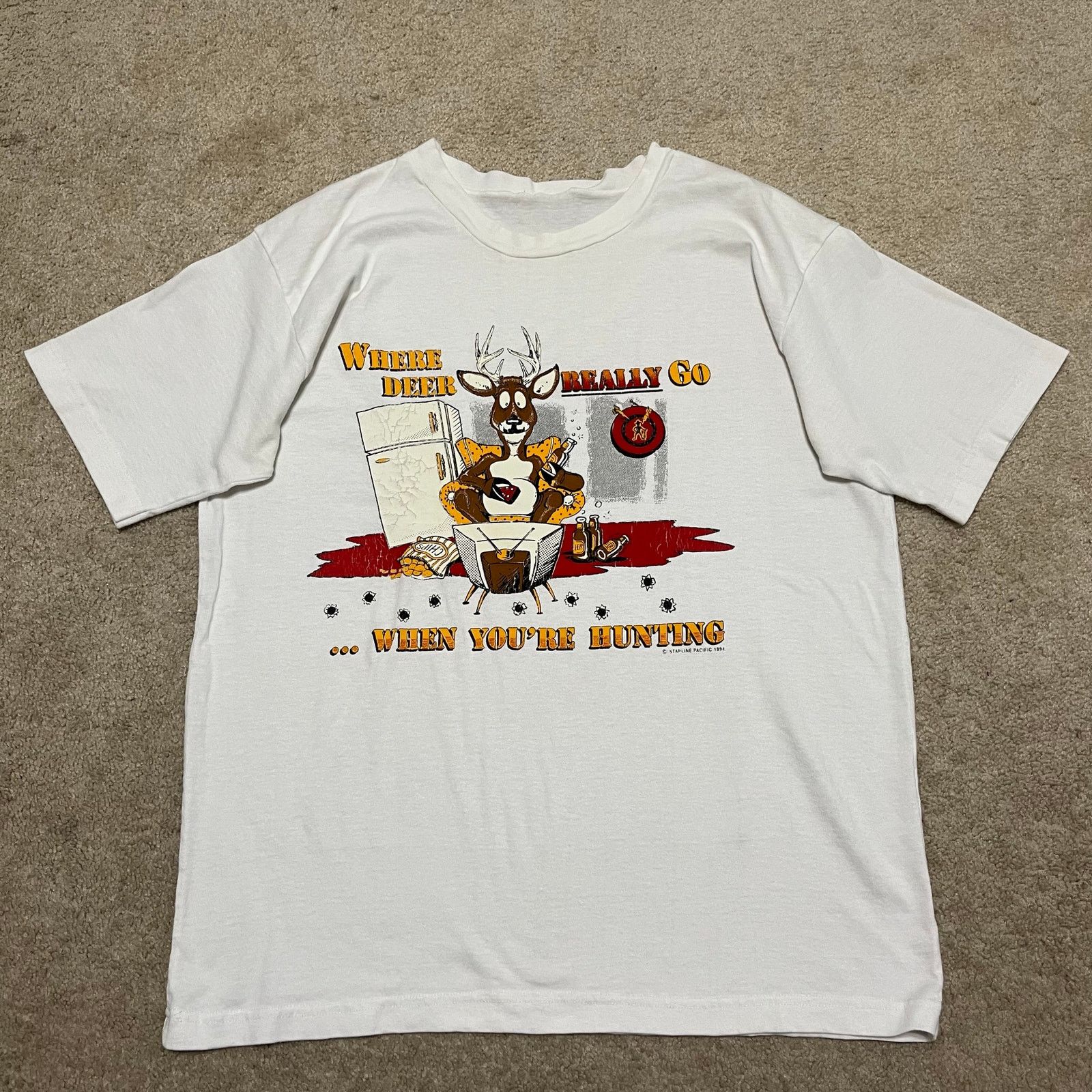 Other Vintage 1994 Where Deer Go When Hunting Funny Graphic Tee Hoodie, Sweatshirt | PodTeesHub.com