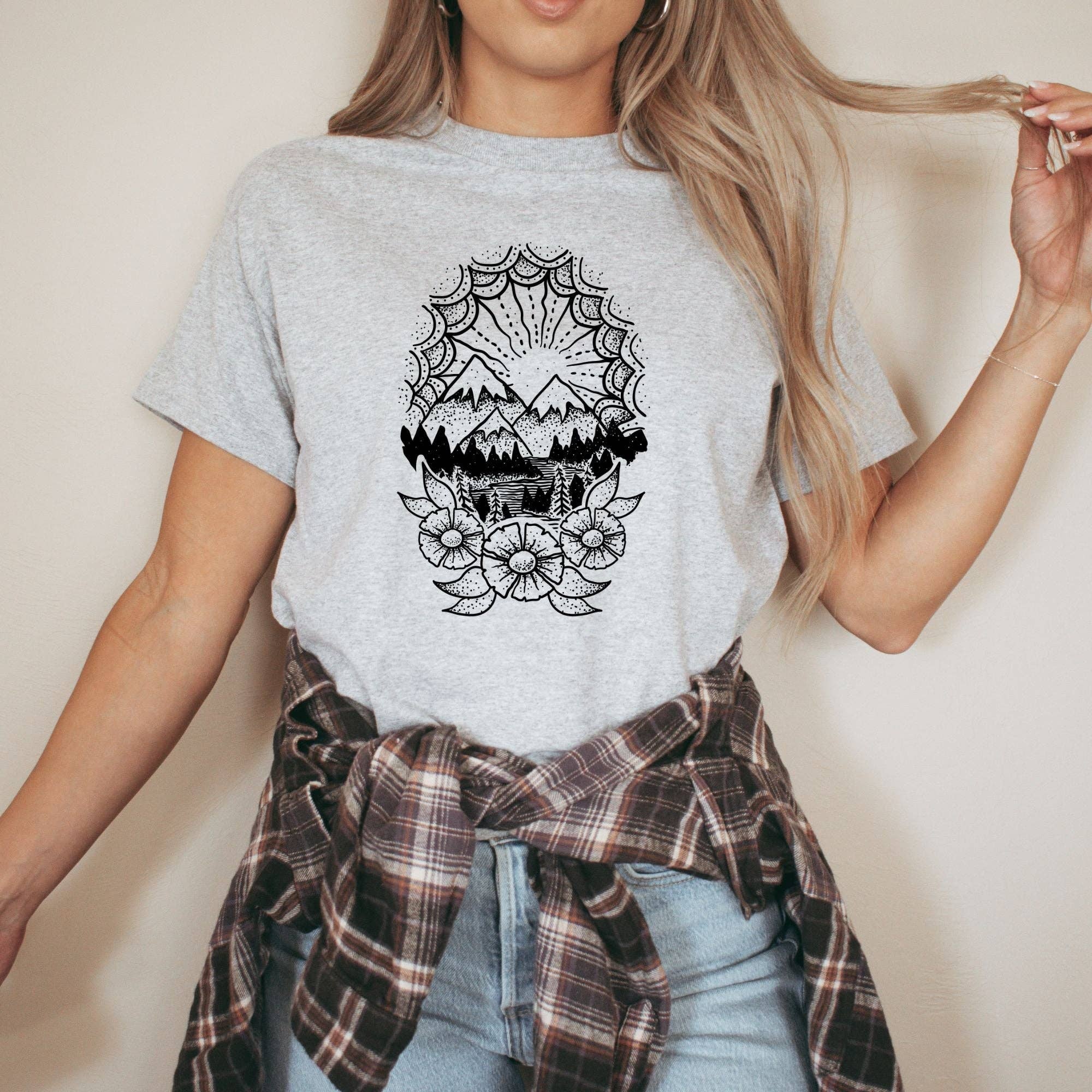 Snowy Mountain Traditional Mountain T-Shirt *Unisex Fit*071 Hoodie, Sweatshirt | PodTeesHub.com