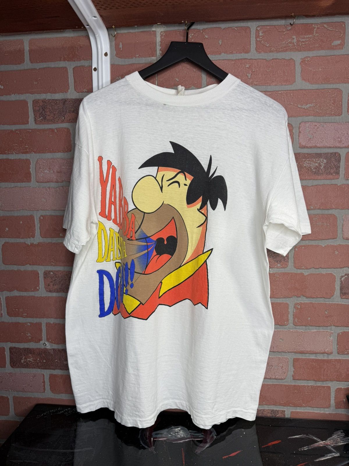 Vintage 90 S Flint Stones Cartoon T Shirt Size Large Hoodie, Sweatshirt | PodTeesHub.com