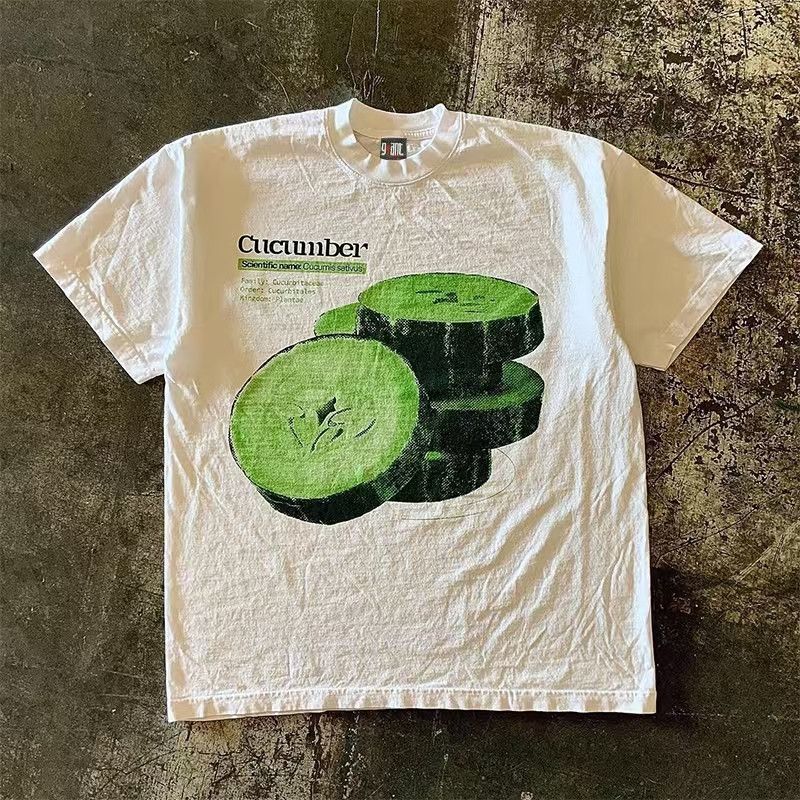 Vintage White Retro Cucumber Pattern T-Shirts, Hoodie, Sweatshirt