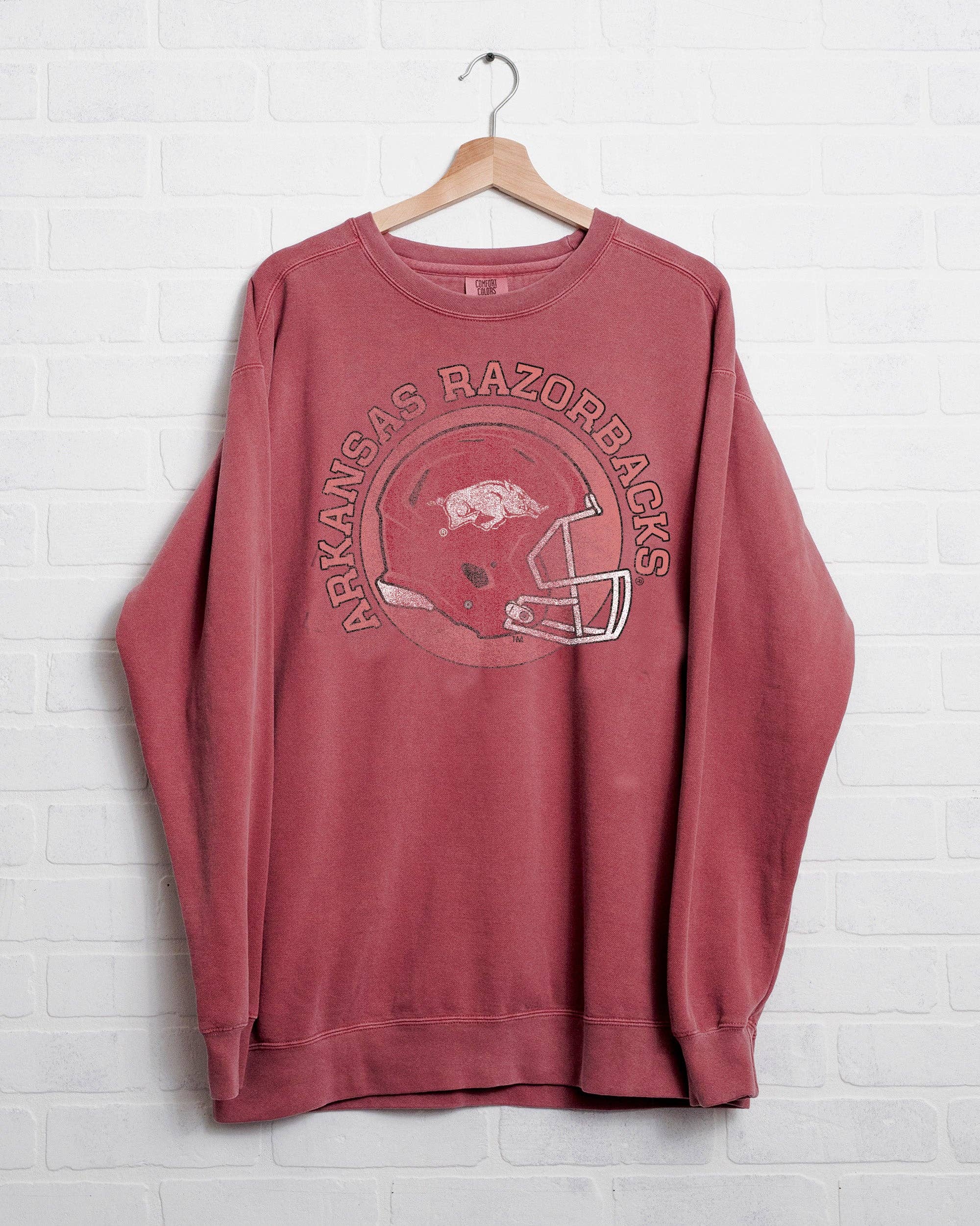 Arkansas Razorbacks Helmet Circle Cardinal Sweatshirt T-Shirts, Hoodie | PodTeesHub.com