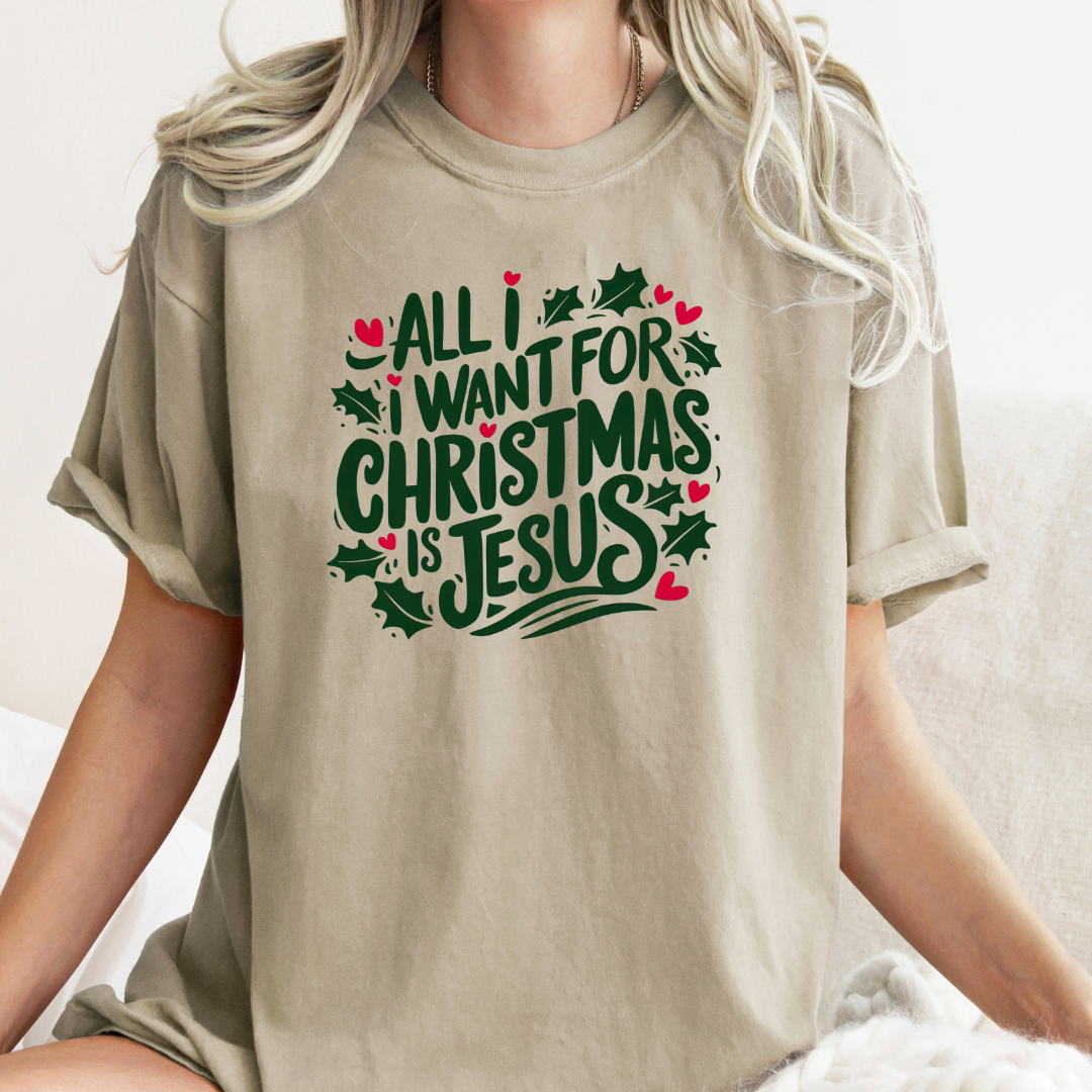 All I Want For Christmas Is Jesus Christmas Graphic Tee Hoodie, Sweatshirt | PodTeesHub.com