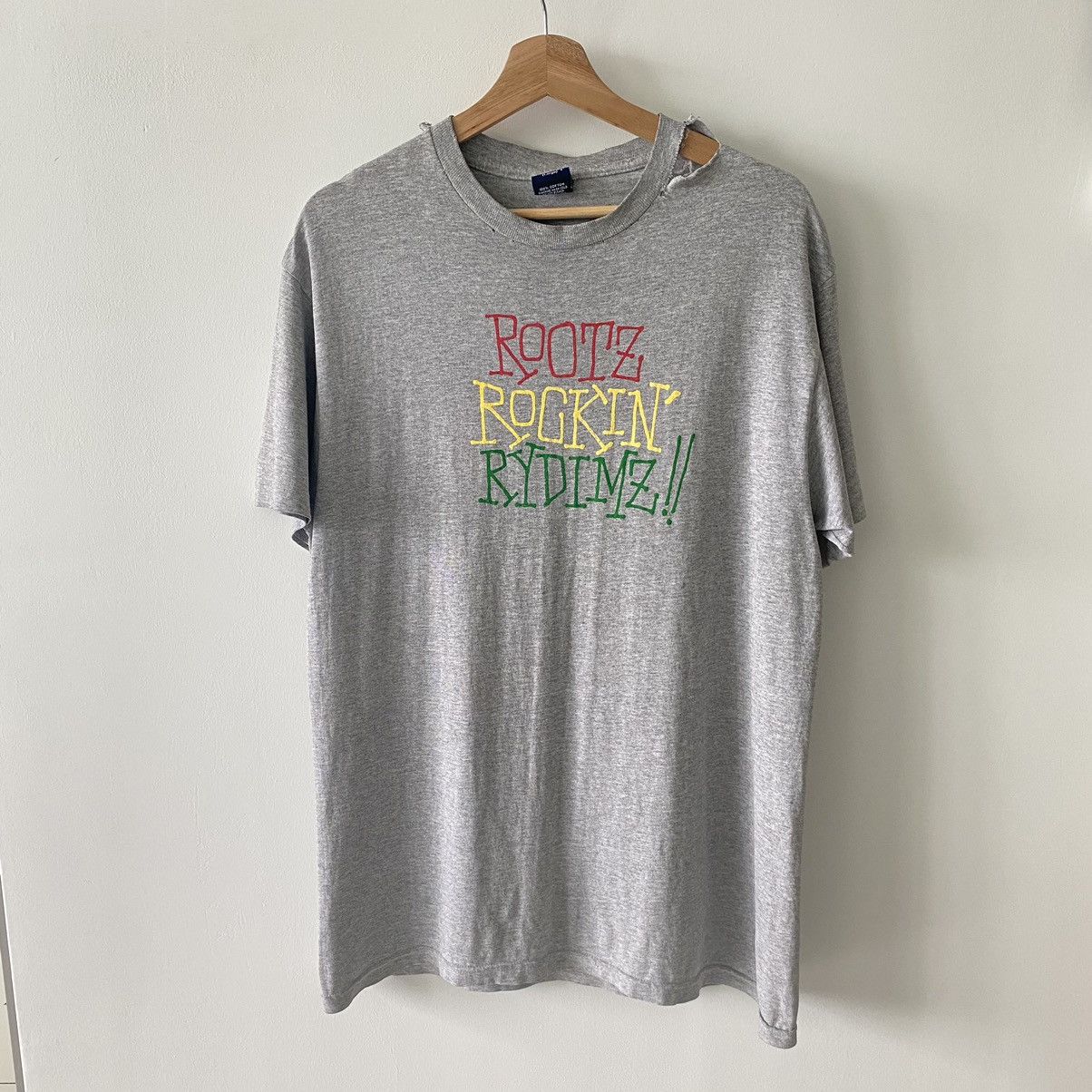 Vintage Y2k Stussy Rootz Rockin Rydimz Rasta Distressed Tee Hoodie, Sweatshirt | PodTeesHub.com