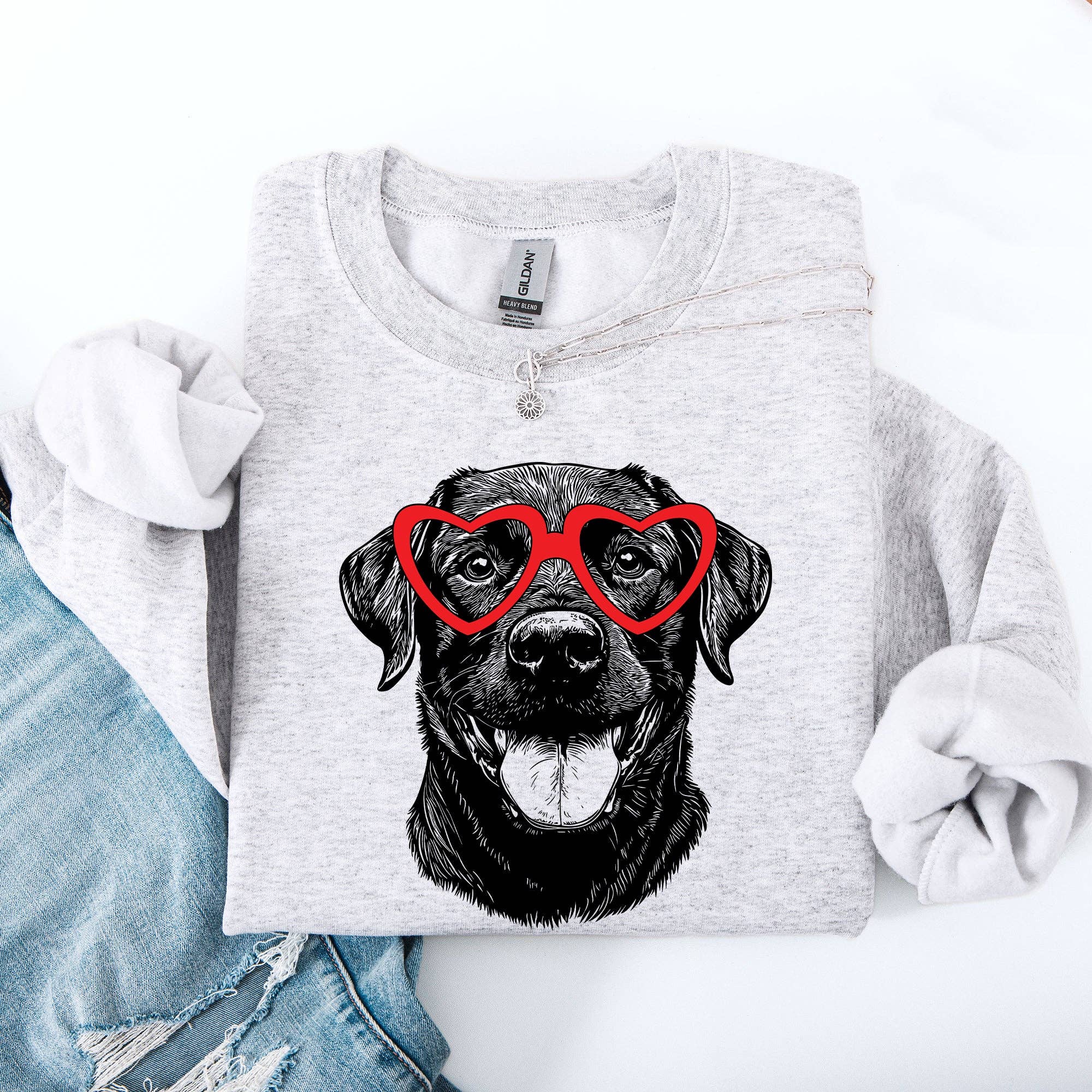 Black Lab, Labrador, Pet, Dog Breed, Valentine's Sweatshirt T-Shirts, Hoodie | PodTeesHub.com