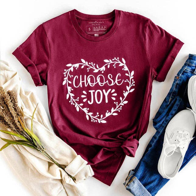Choose Joy Graphic Tee Shirt Hoodie, Sweatshirt | PodTeesHub.com