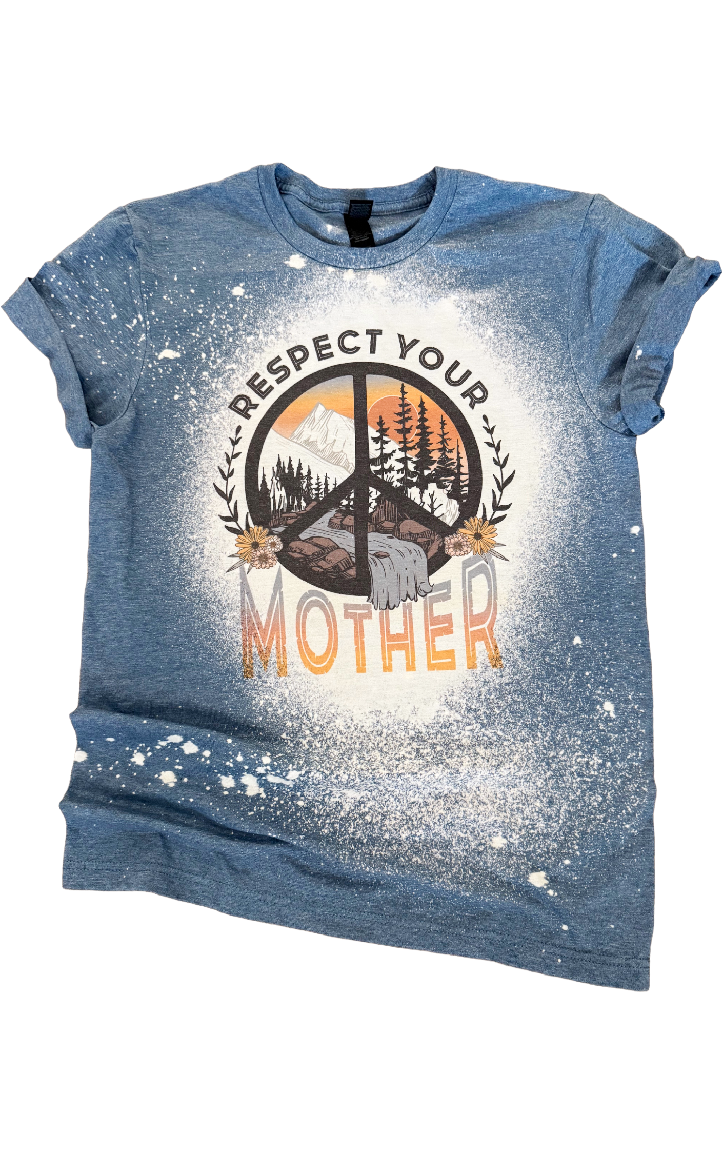 Respect Your Mother Bleached Tee Hoodie, Sweatshirt | PodTeesHub.com