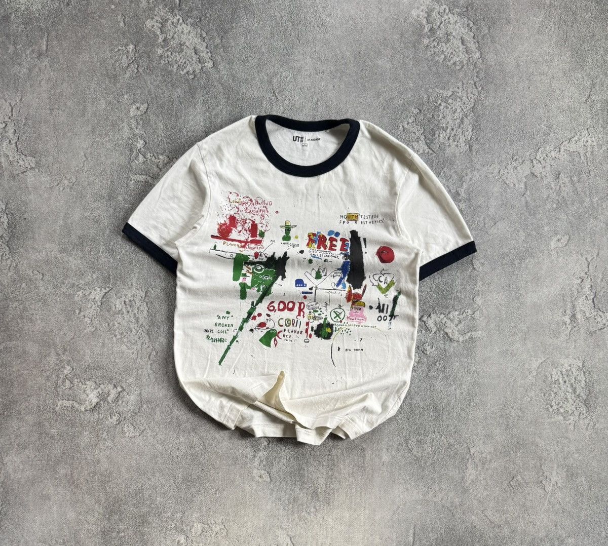 Jean Michel Basquiat Uniqlo Archive Jean Michel Basquiat Retro Art Tee Tshirt Hoodie, Sweatshirt | PodTeesHub.com