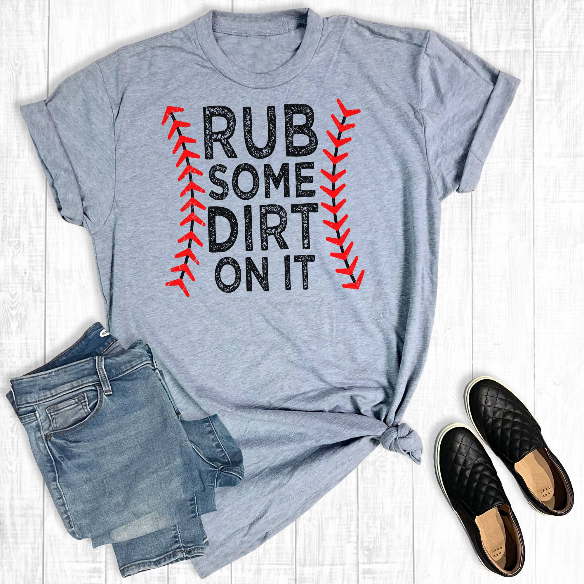 Baseball Softball Rub Some Dirt On It Graphic Tee Hoodie, Sweatshirt | PodTeesHub.com
