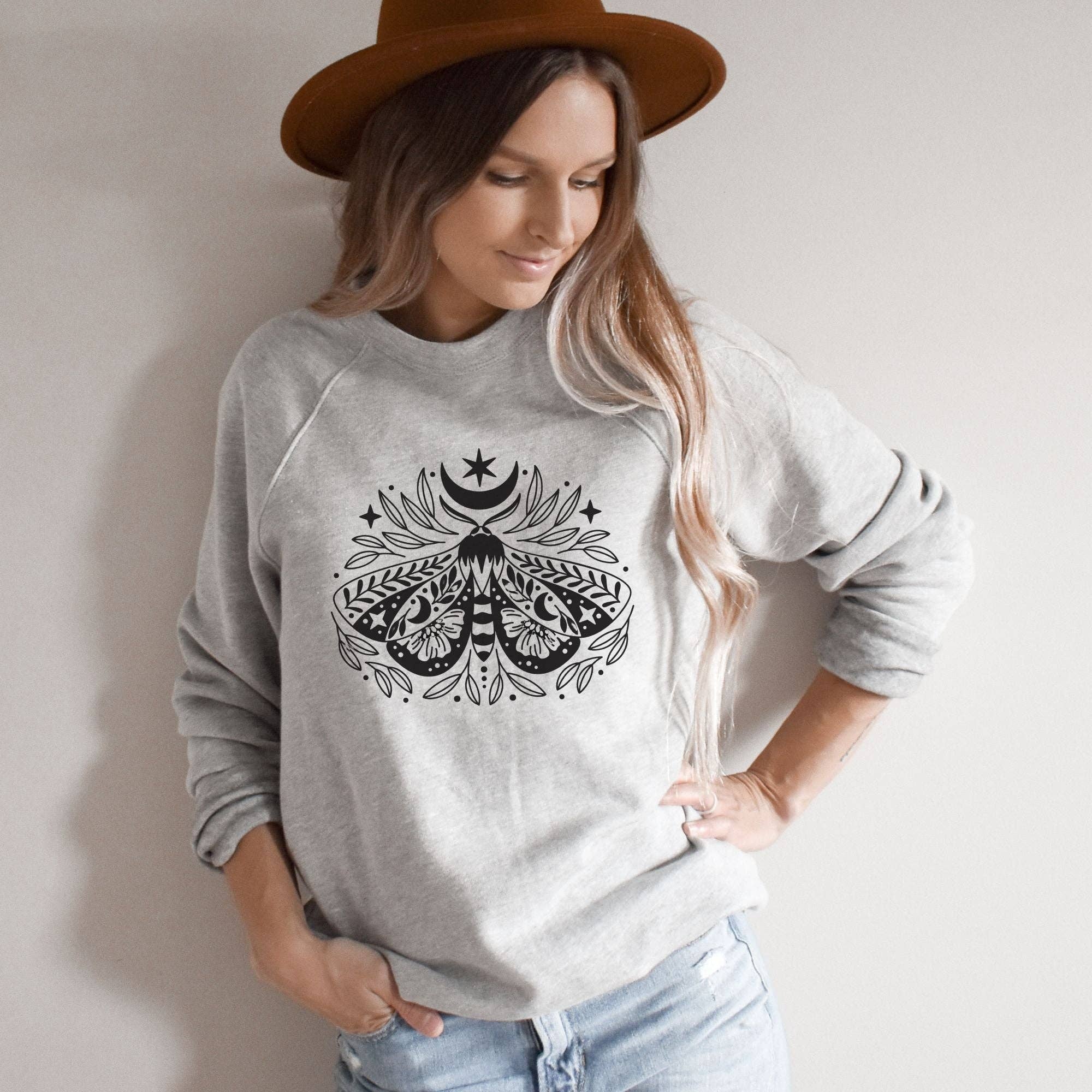Mystical Moth Sweatshirt *Unisex Fit* T-Shirts, Hoodie | PodTeesHub.com