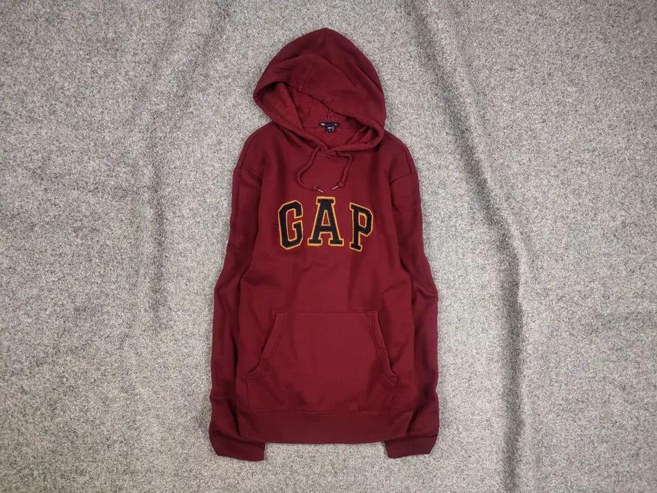 Vintage Gap Burgundy Logo Classic Hoodie Y2k Hype Style T-Shirts, Sweatshirt | PodTeesHub.com