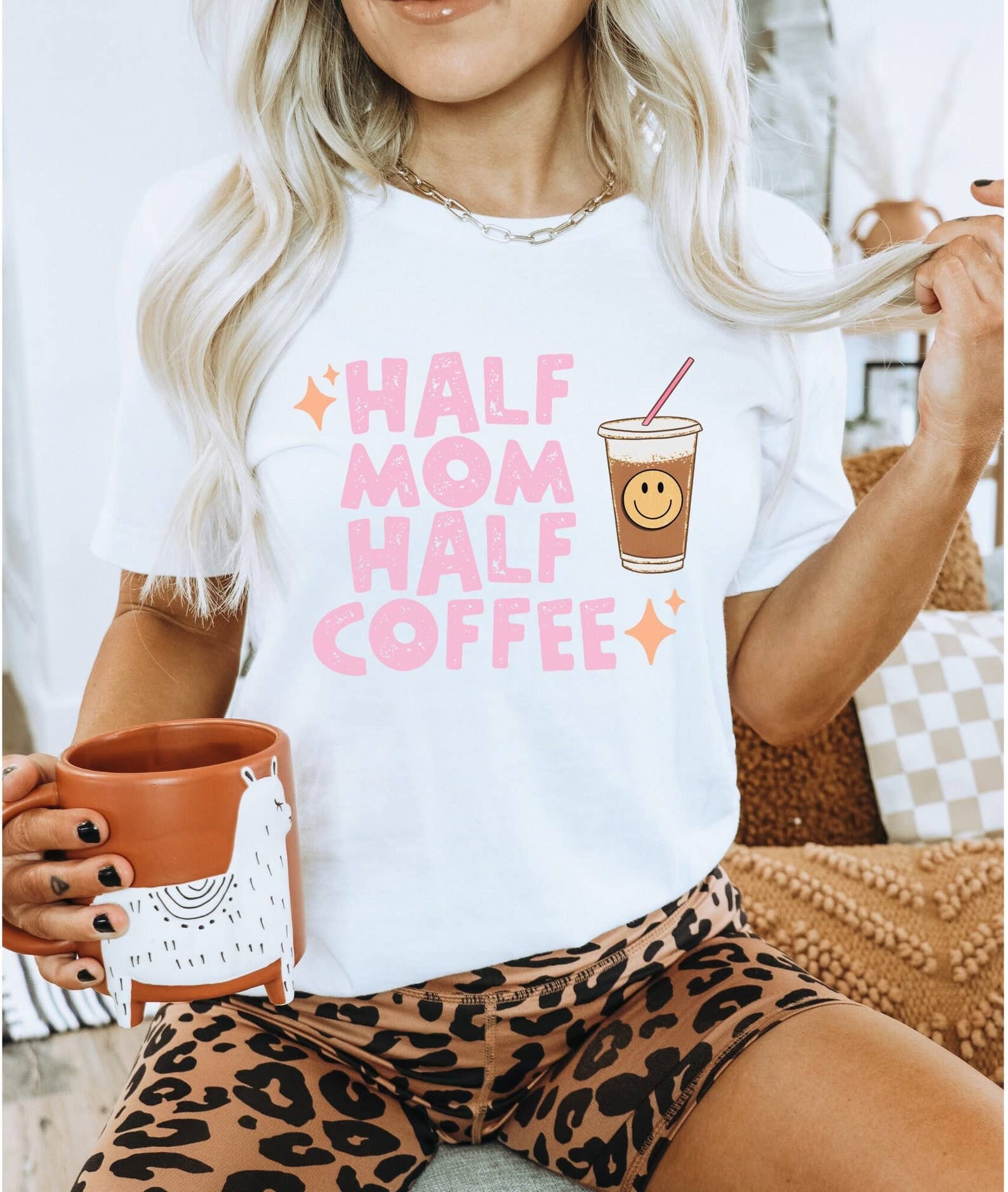 Half Mom Half Coffee T-Shirt Hoodie, Sweatshirt | PodTeesHub.com