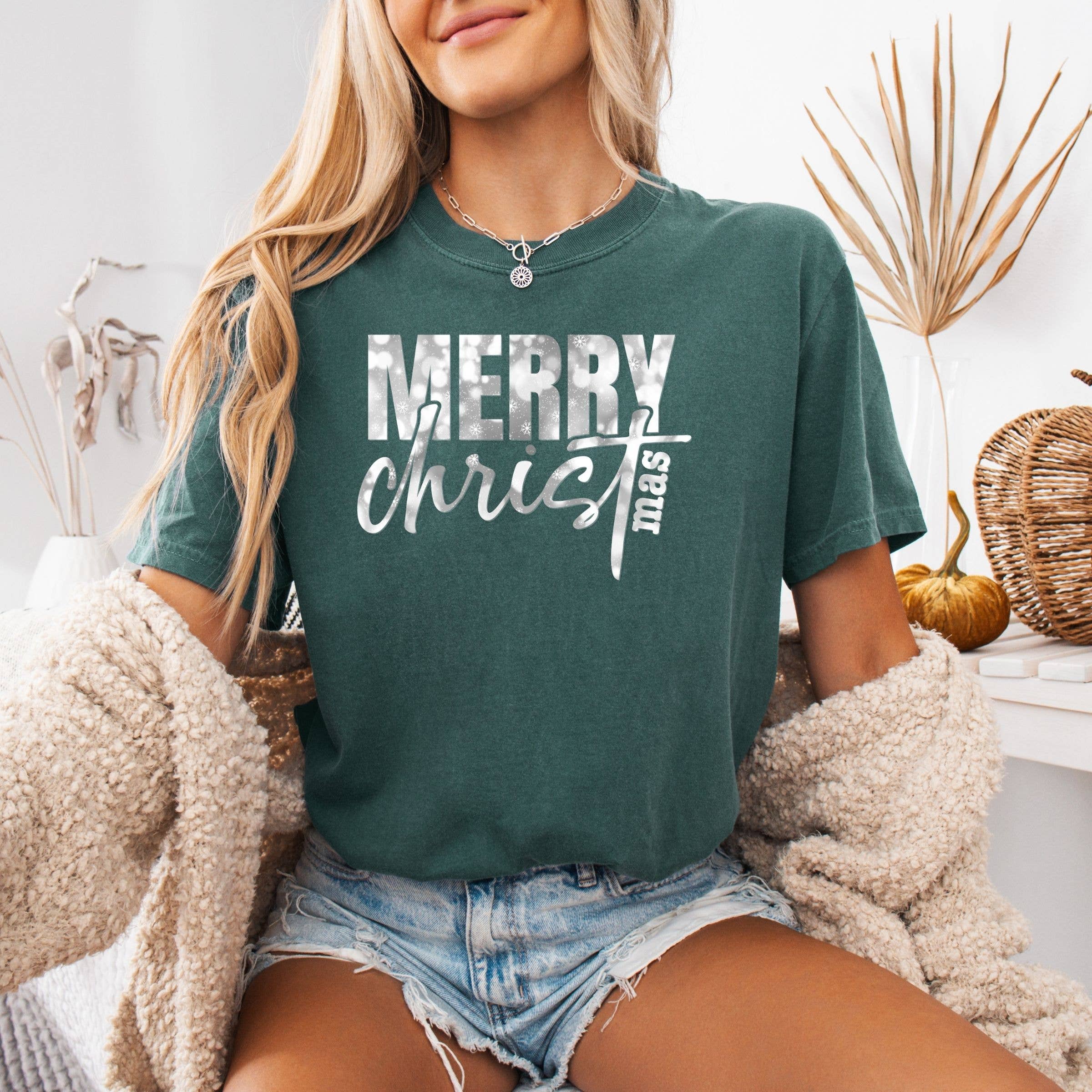 Merry Christmas Snowy Christmas Graphic Tee Hoodie, Sweatshirt | PodTeesHub.com