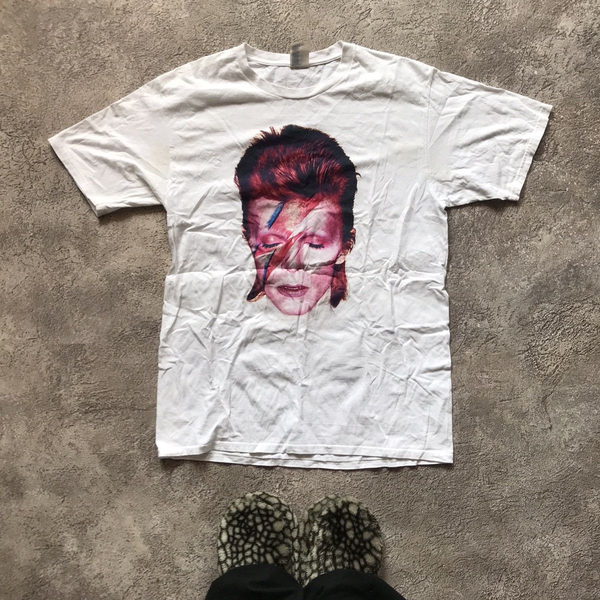Tees Vintage Band Tee David Bowie Promo Gildan Face Sexy 90s Hoodie, Sweatshirt | PodTeesHub.com
