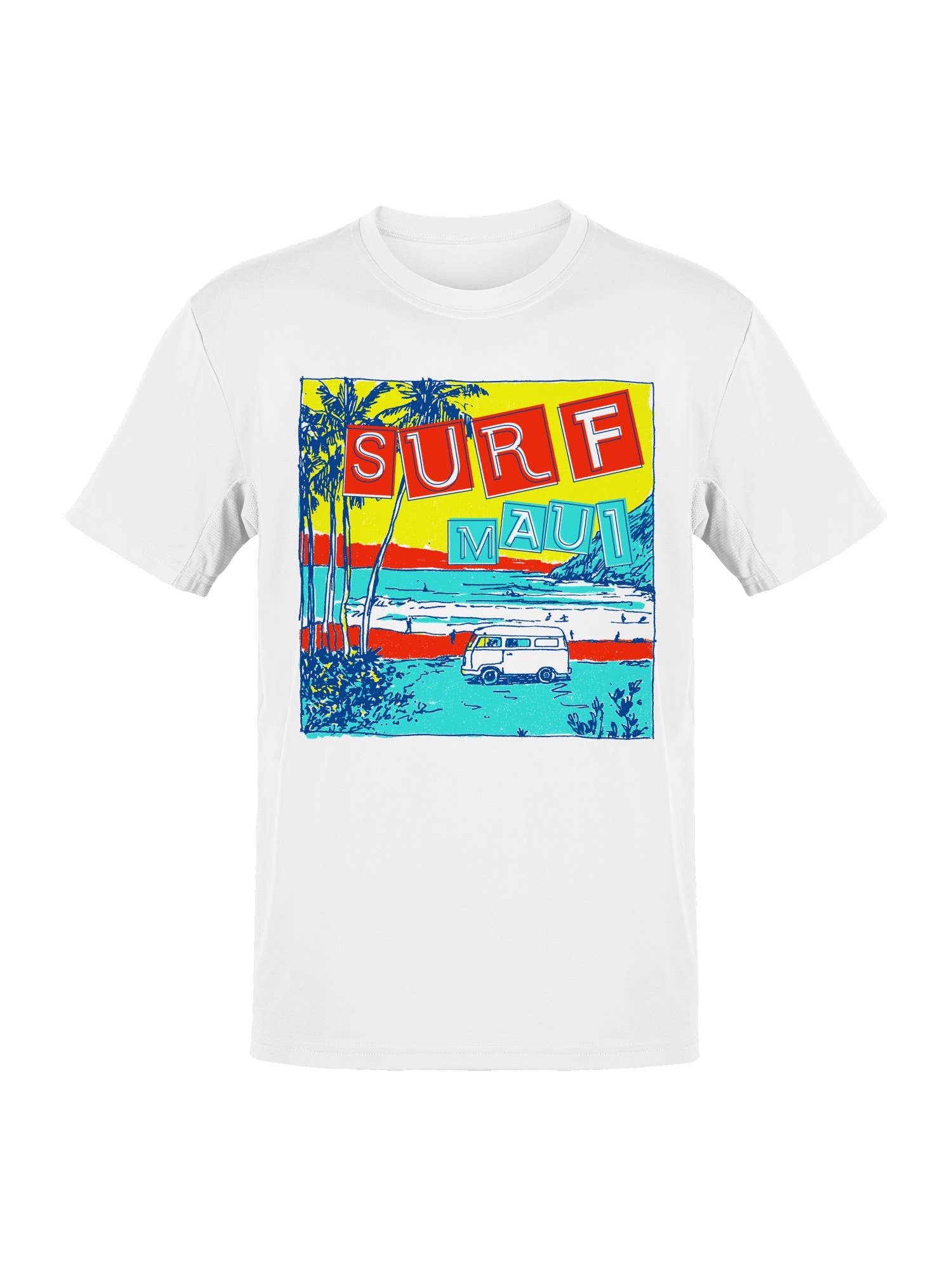 Surf Maui Retro Beach Vibes Men's T-Shirt Hoodie, Sweatshirt | PodTeesHub.com