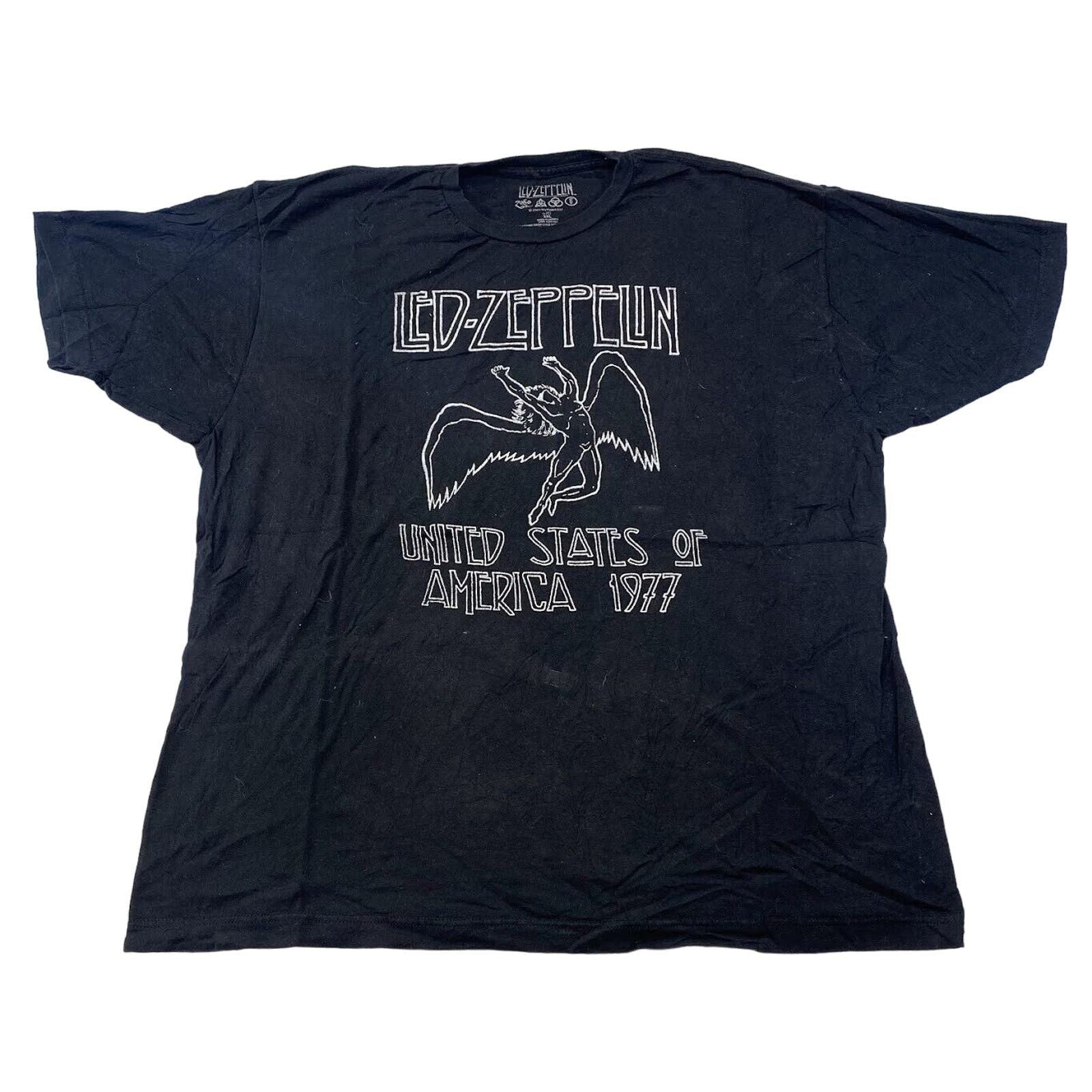 Zeppelin Led Zeppelin Usa 1977 Graphic Band Tee Vintage Style Sz 2xl Hoodie, Sweatshirt | PodTeesHub.com