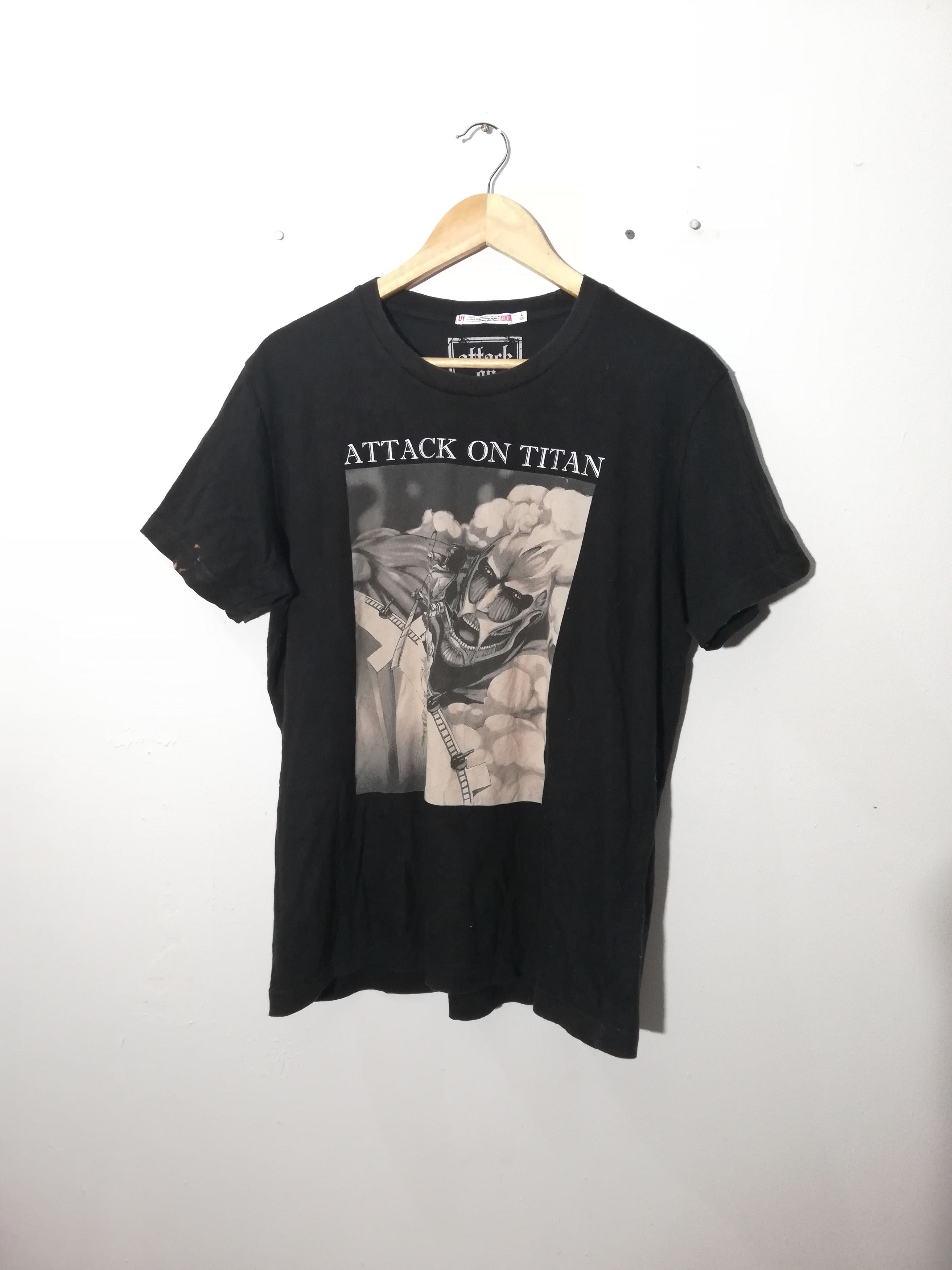 Japanese Brand X Uniqlo Attack Titan Black T-Shirts, Hoodie, Sweatshirt