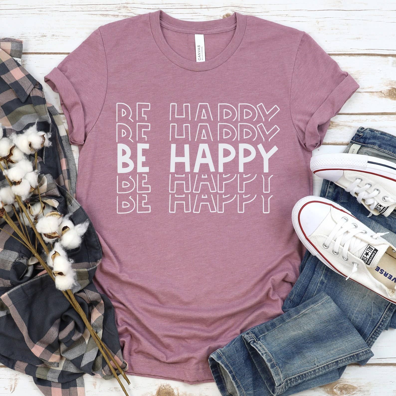 Be Happy T-Shirt Hoodie, Sweatshirt | PodTeesHub.com
