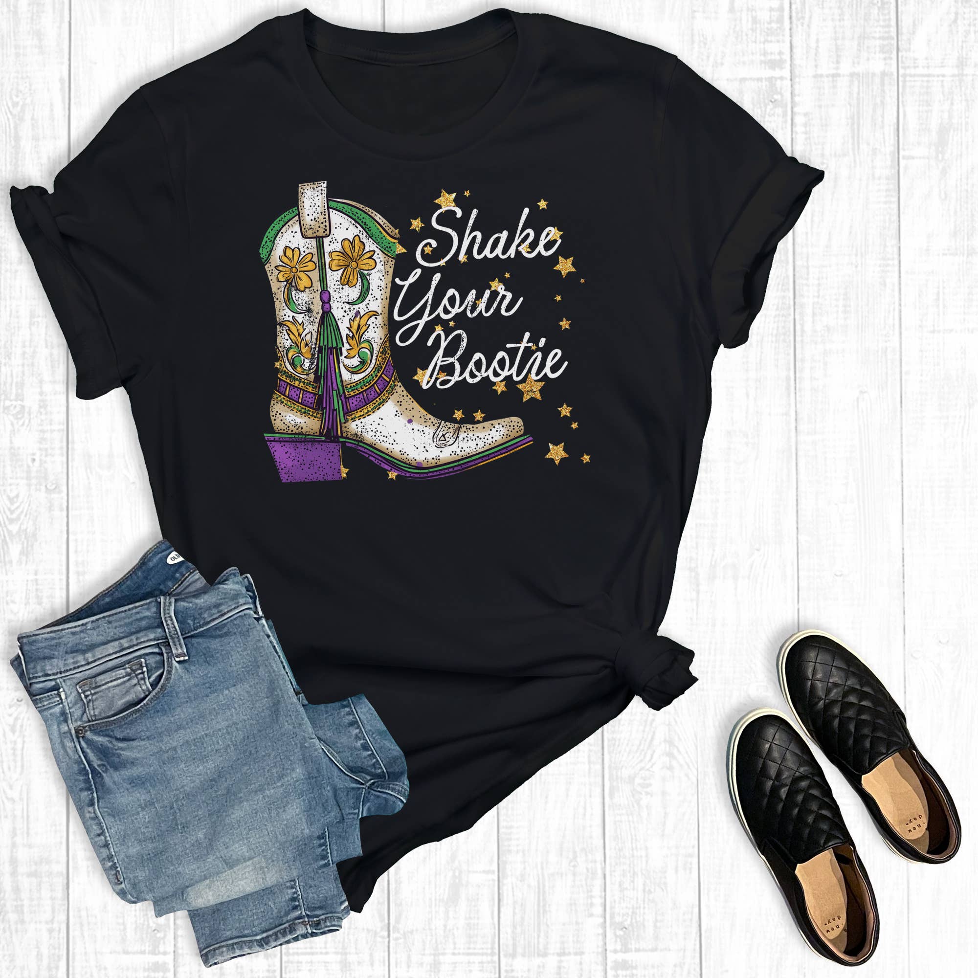 Mardi Gras Shake Your Booty Graphic Tee Hoodie, Sweatshirt | PodTeesHub.com