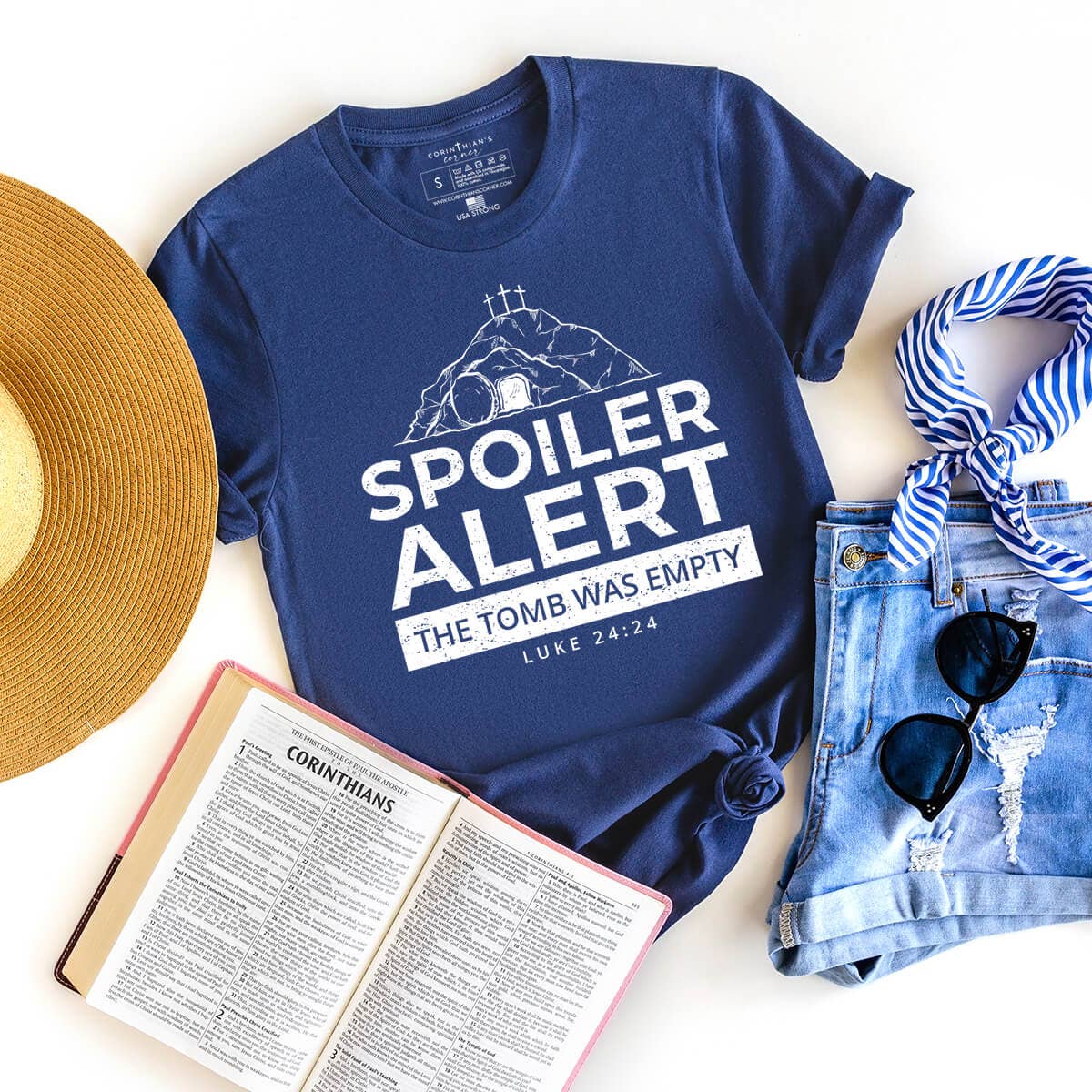 Spoiler Alert the Tomb Was Empty Biblical Graphic Tee Shirt Hoodie, Sweatshirt | PodTeesHub.com