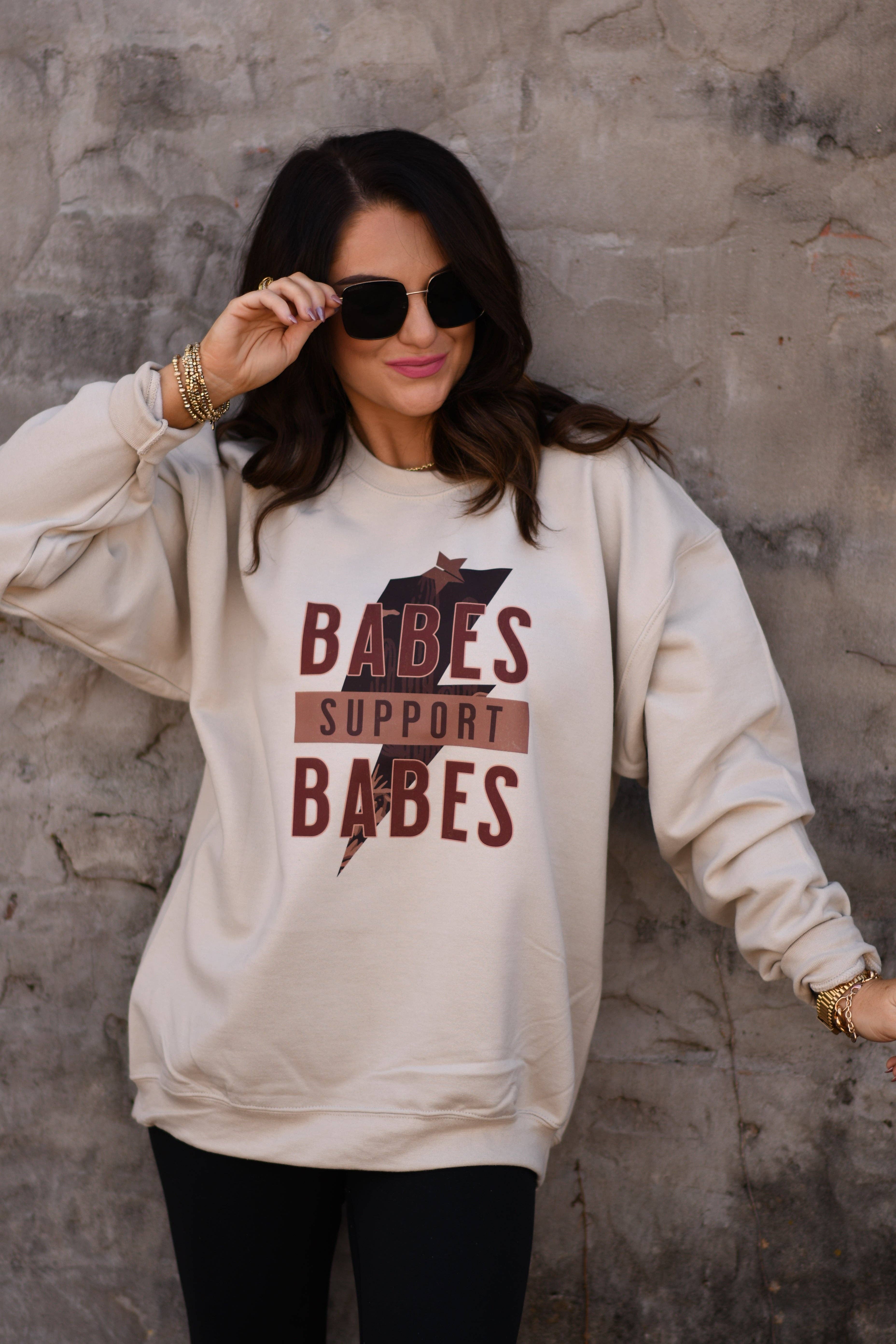 Babes Support Babes Sweatshirt / Tee Hoodie | PodTeesHub.com