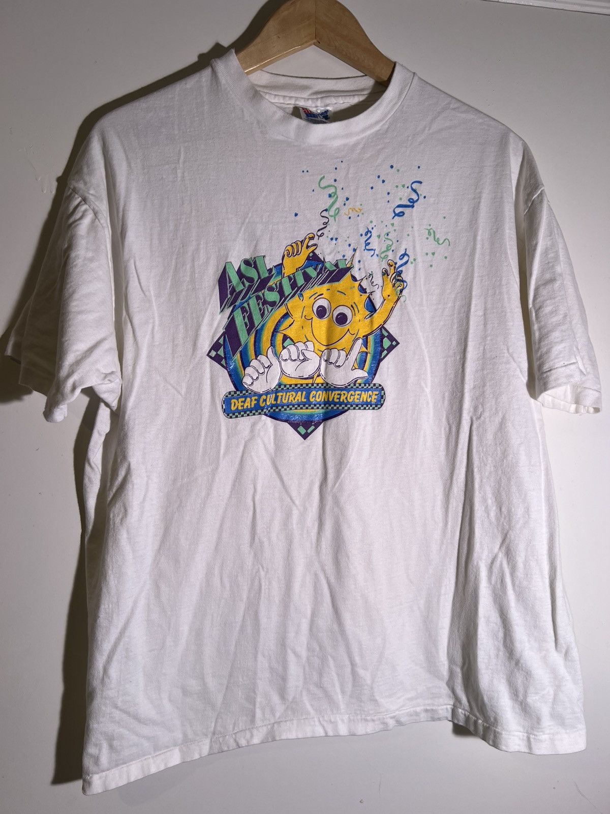 Vintage 80 S 90 S Vtg Vintage Asl Festival Deaf Art Retro Shirt T-Shirts, Hoodie, Sweatshirt