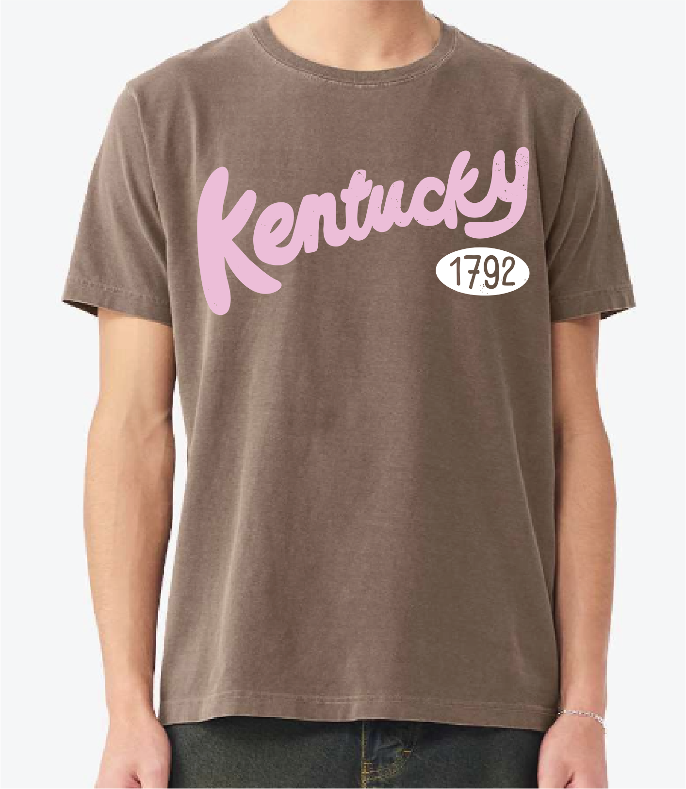Kentucky 1792 Puff Ink Washed Cocoa Heavyweight Tee Hoodie, Sweatshirt | PodTeesHub.com