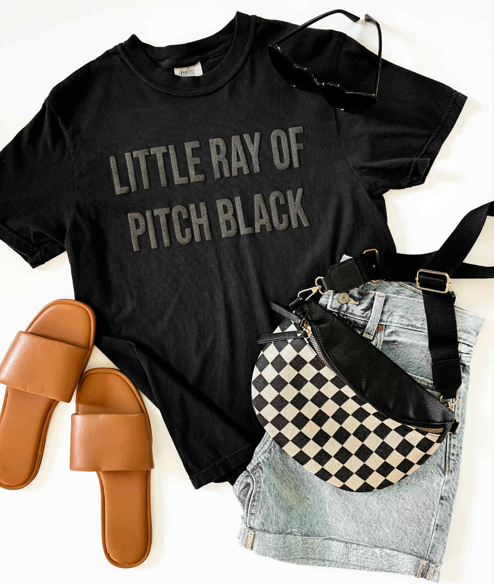 Little Ray of Pitch Black Graphic Tee, Sarcastic Funny Shirt Hoodie, Sweatshirt | PodTeesHub.com