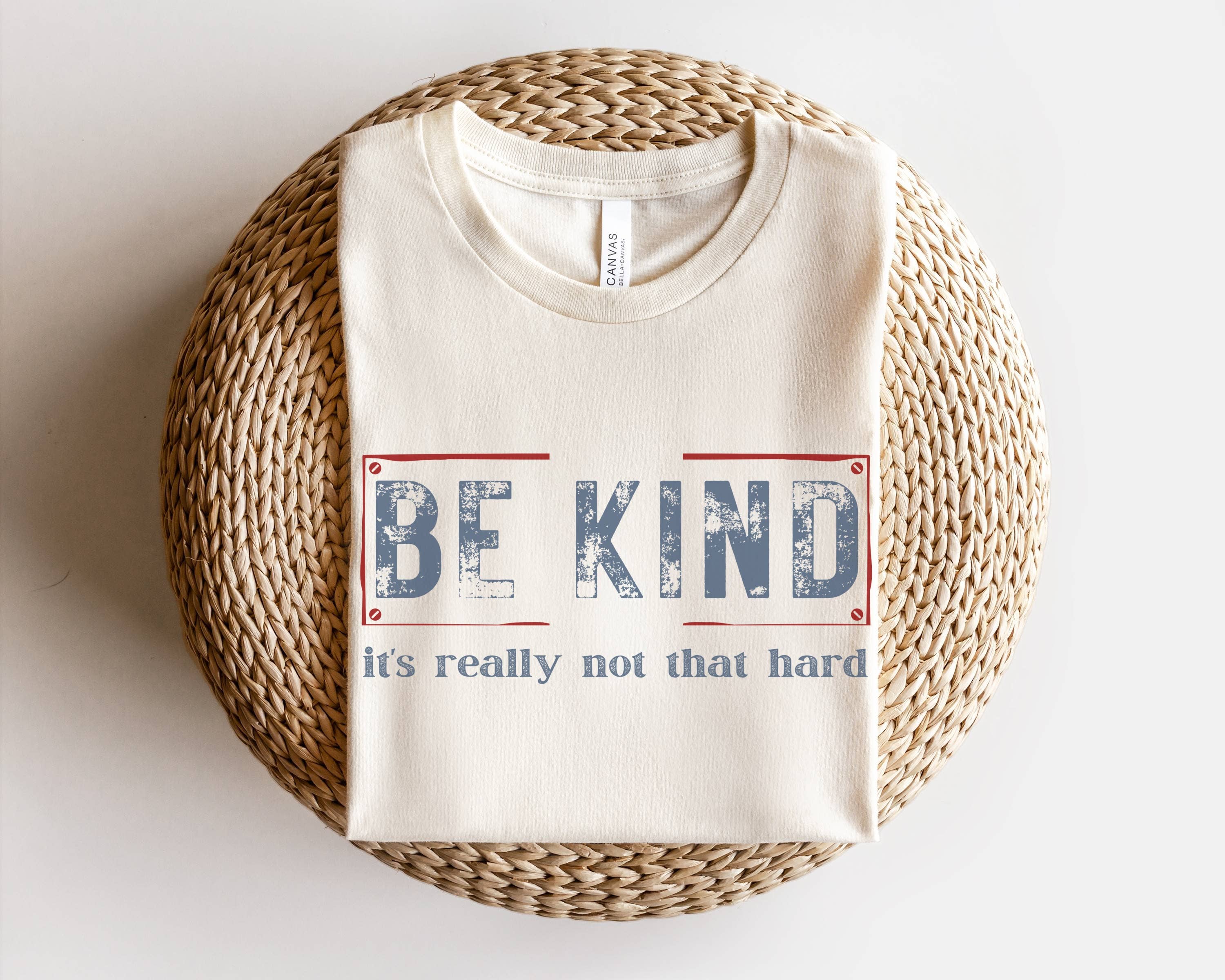 Be Kind It's Not Hard Graphic Tee | Women's Religous Tees Hoodie, Sweatshirt | PodTeesHub.com