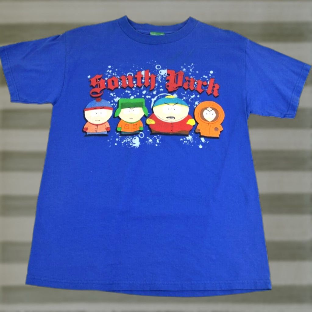 Vintage South Park Shirt Unisex M Blue 2007 Graphic Tee 2000s South Park Crew Hoodie, Sweatshirt | PodTeesHub.com