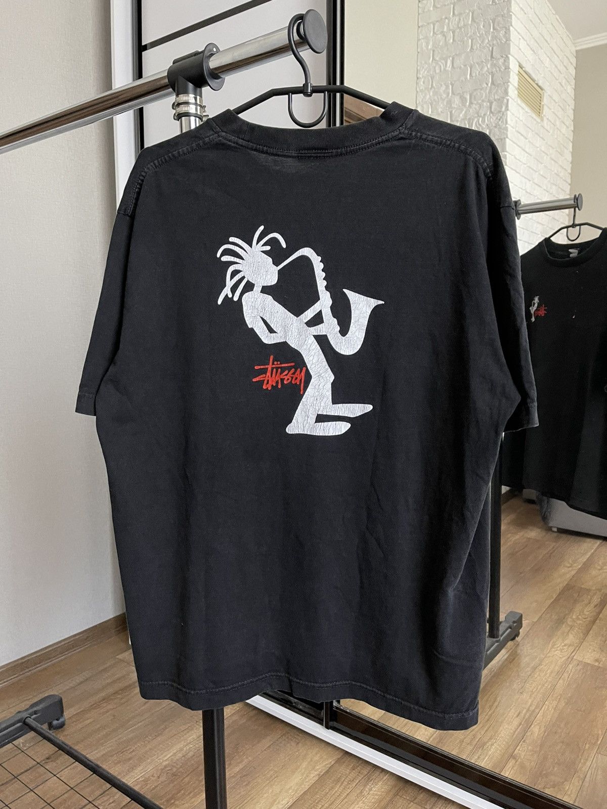 Stussy Jazz Stickman Vintage T Shirt Tee 90s Hoodie, Sweatshirt | PodTeesHub.com