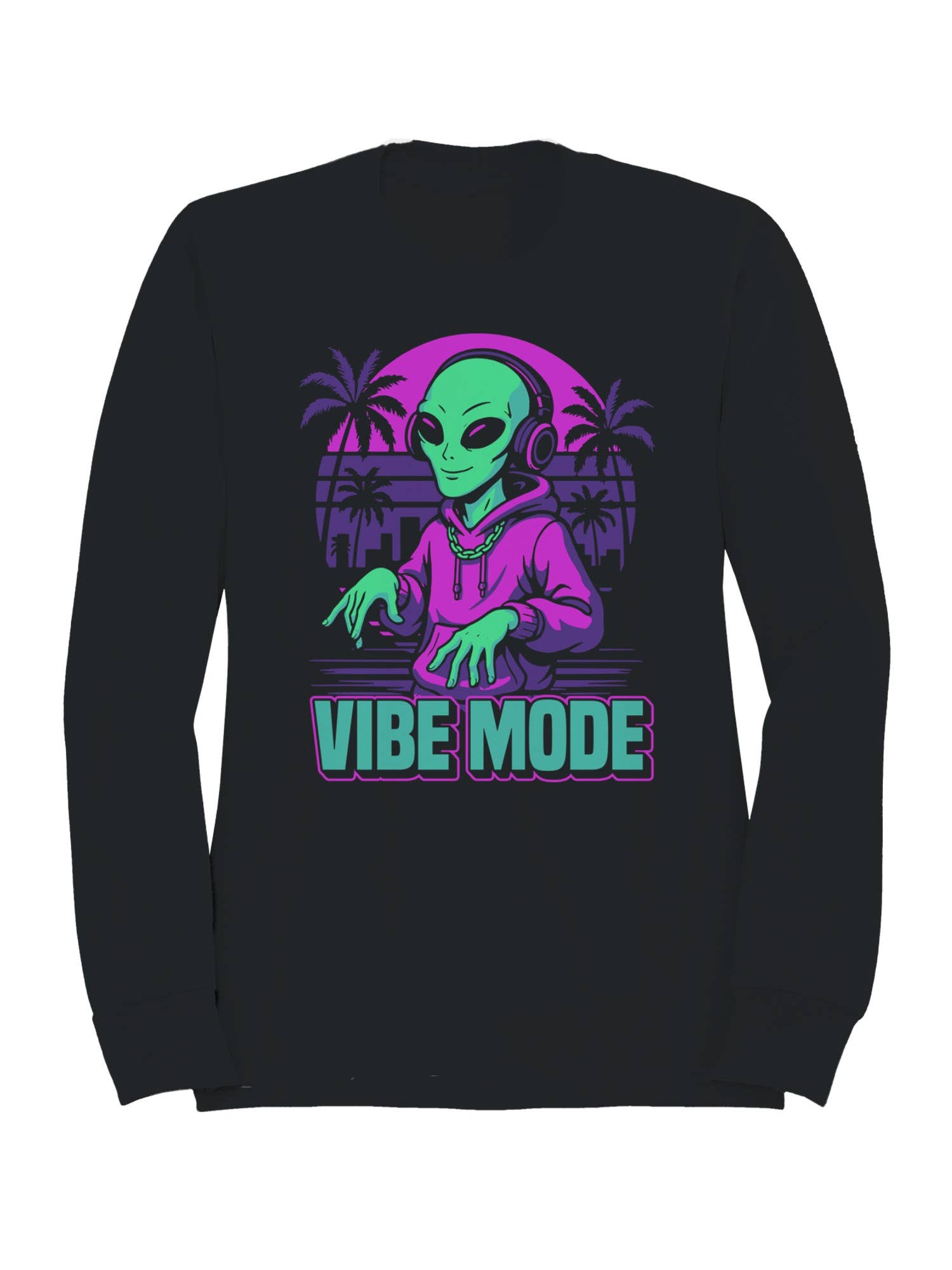 Alien Vibe Mode: Cosmic Groove Women's Sweatshirt T-Shirts, Hoodie | PodTeesHub.com