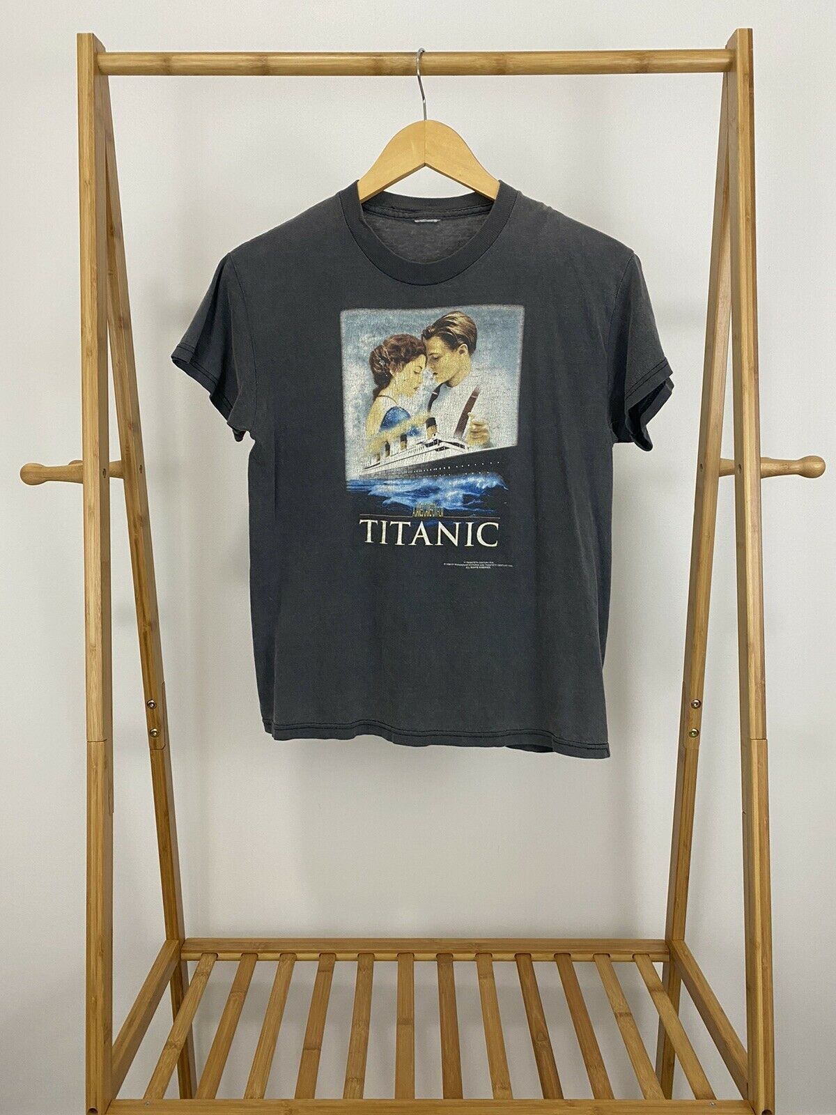 Vintage Vtg 1998 Titanic Leonardo Movie Promo Sun Faded T Shirt S Hoodie, Sweatshirt | PodTeesHub.com