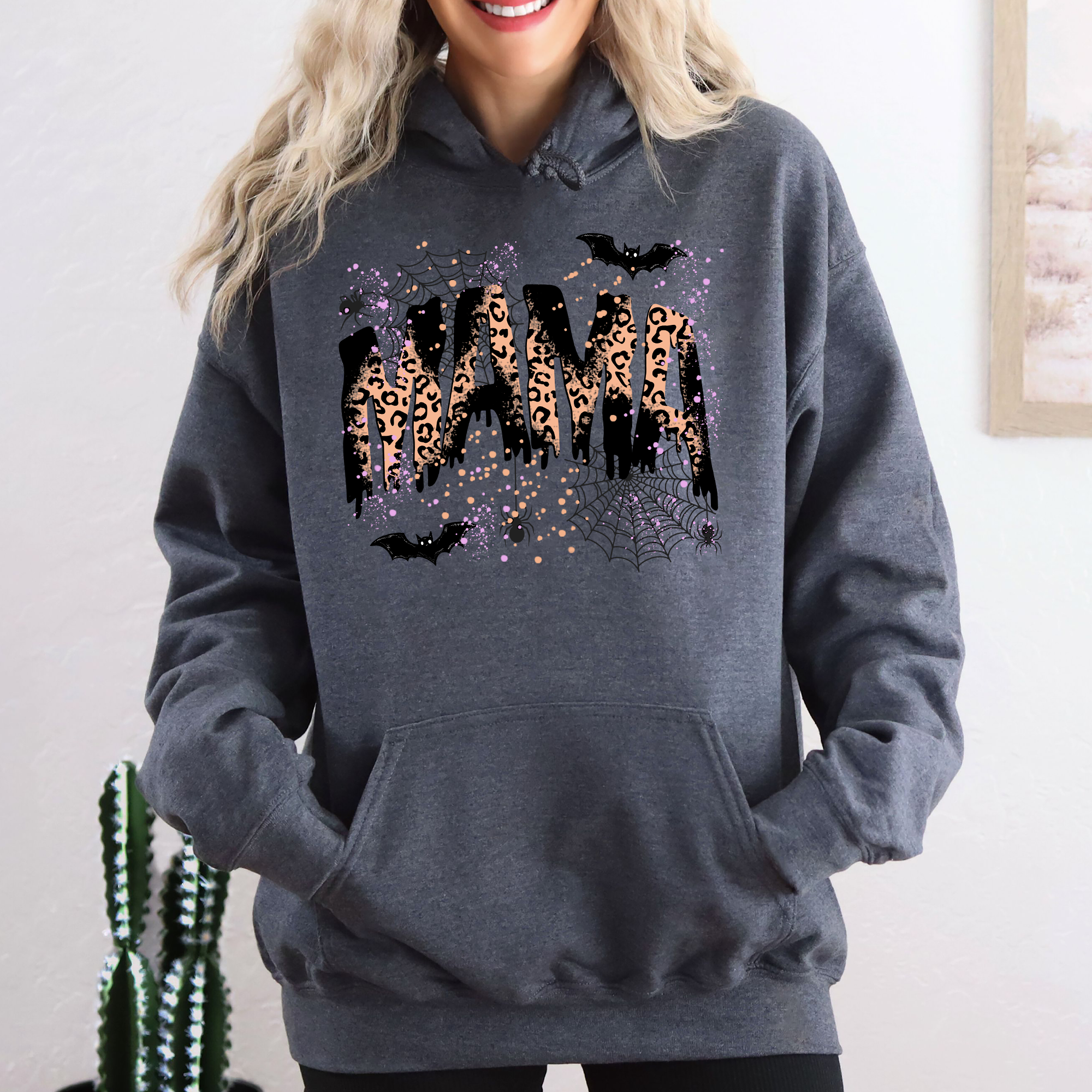 Halloween Mama, Mom, Mama Leopard Boo, Graphic Hoodie T-Shirts, Sweatshirt | PodTeesHub.com
