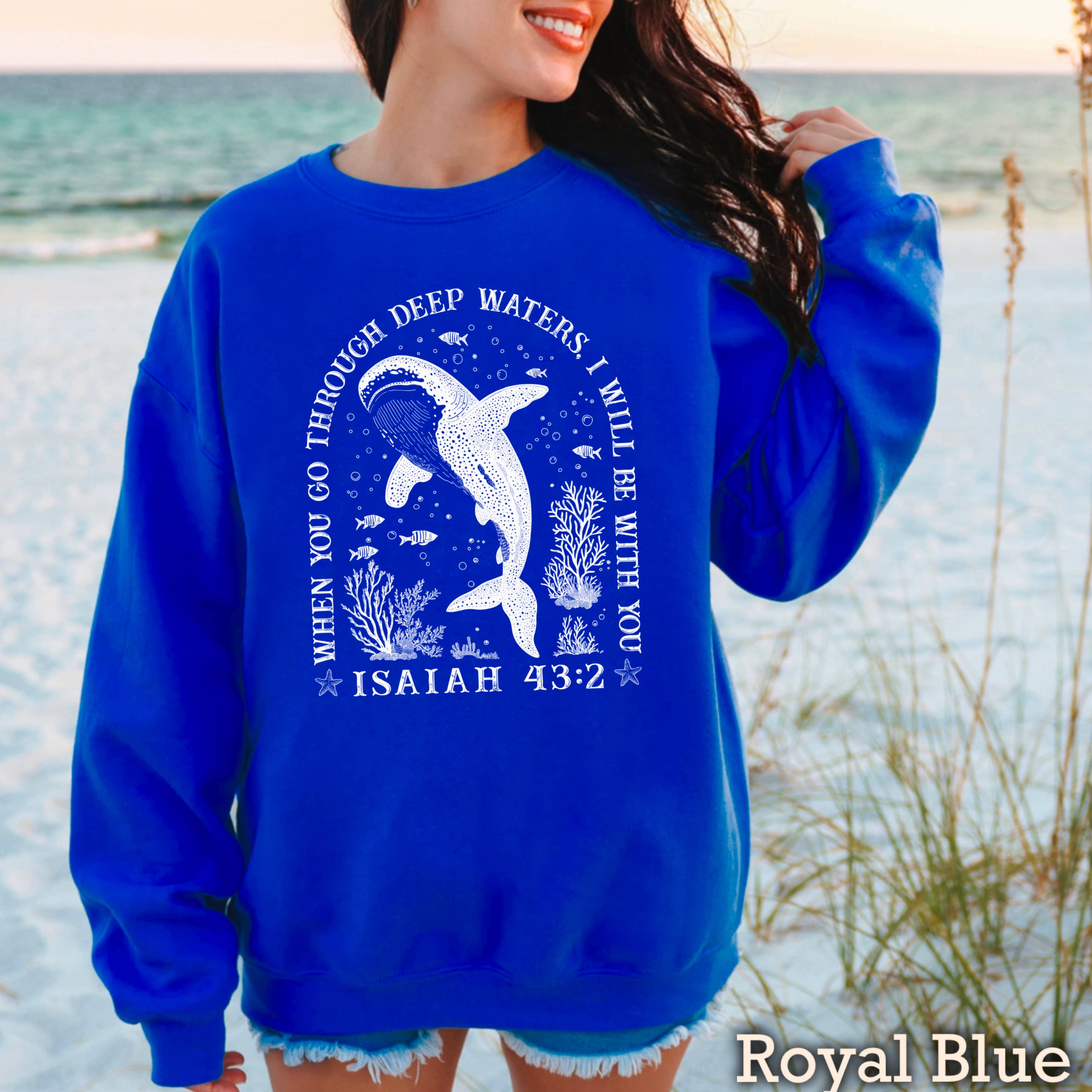 When Going Through Deep Waters  Graphic Sweatshirt Women T-Shirts, Hoodie | PodTeesHub.com