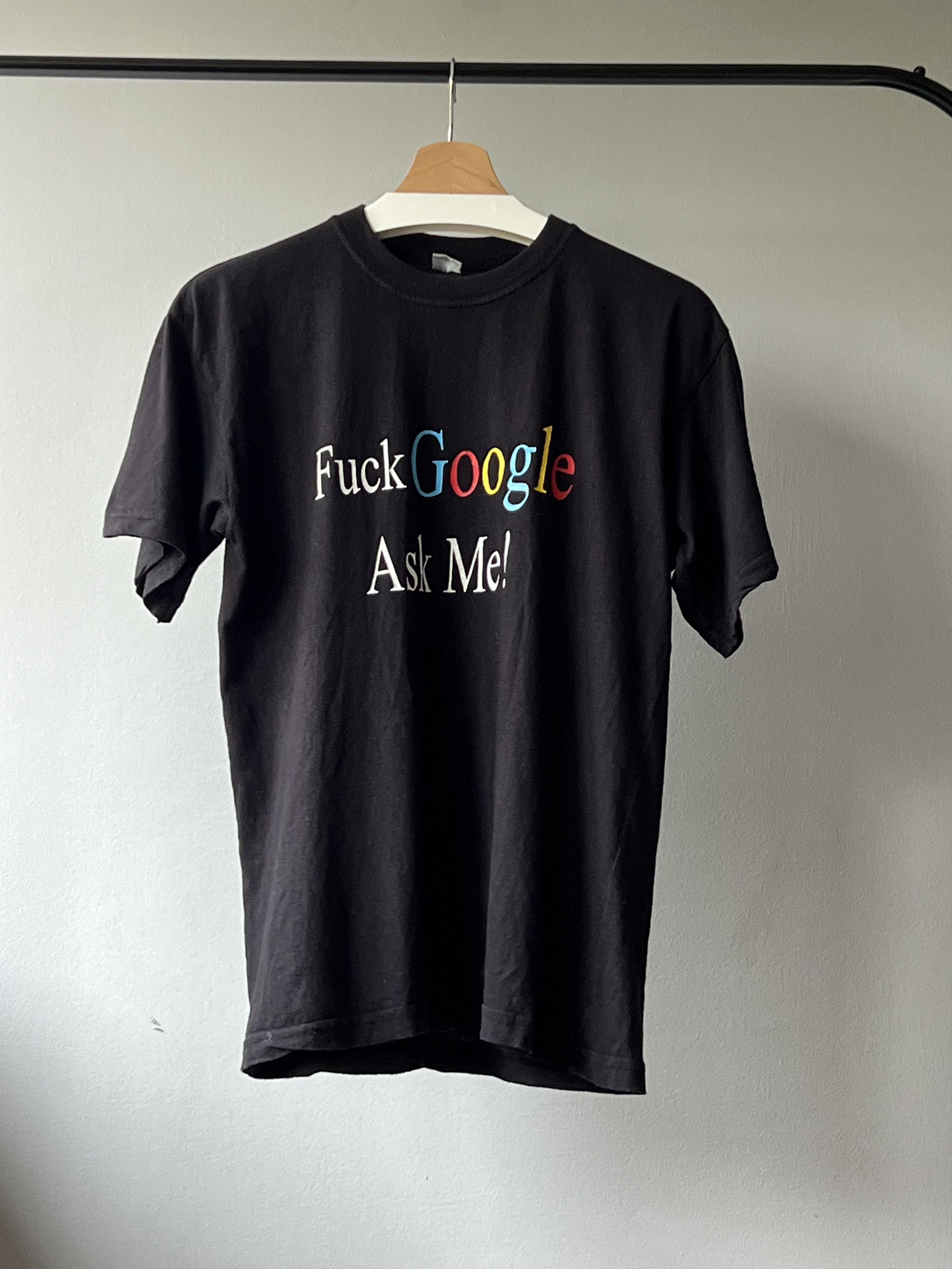 Other Vintage Y2k Fuck Google Ask Me Humor Black T Shirt Hoodie, Sweatshirt | PodTeesHub.com